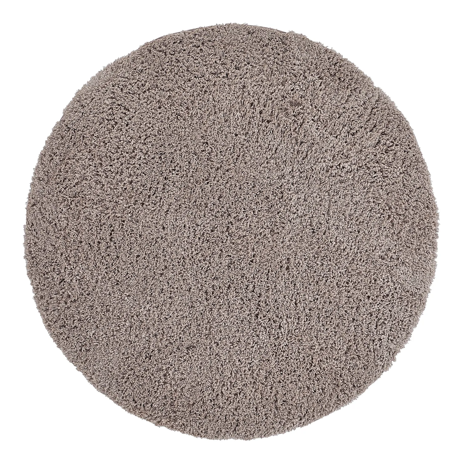 Rundt tæppe - Combarro Solid Cotton Shaggy (taupe)