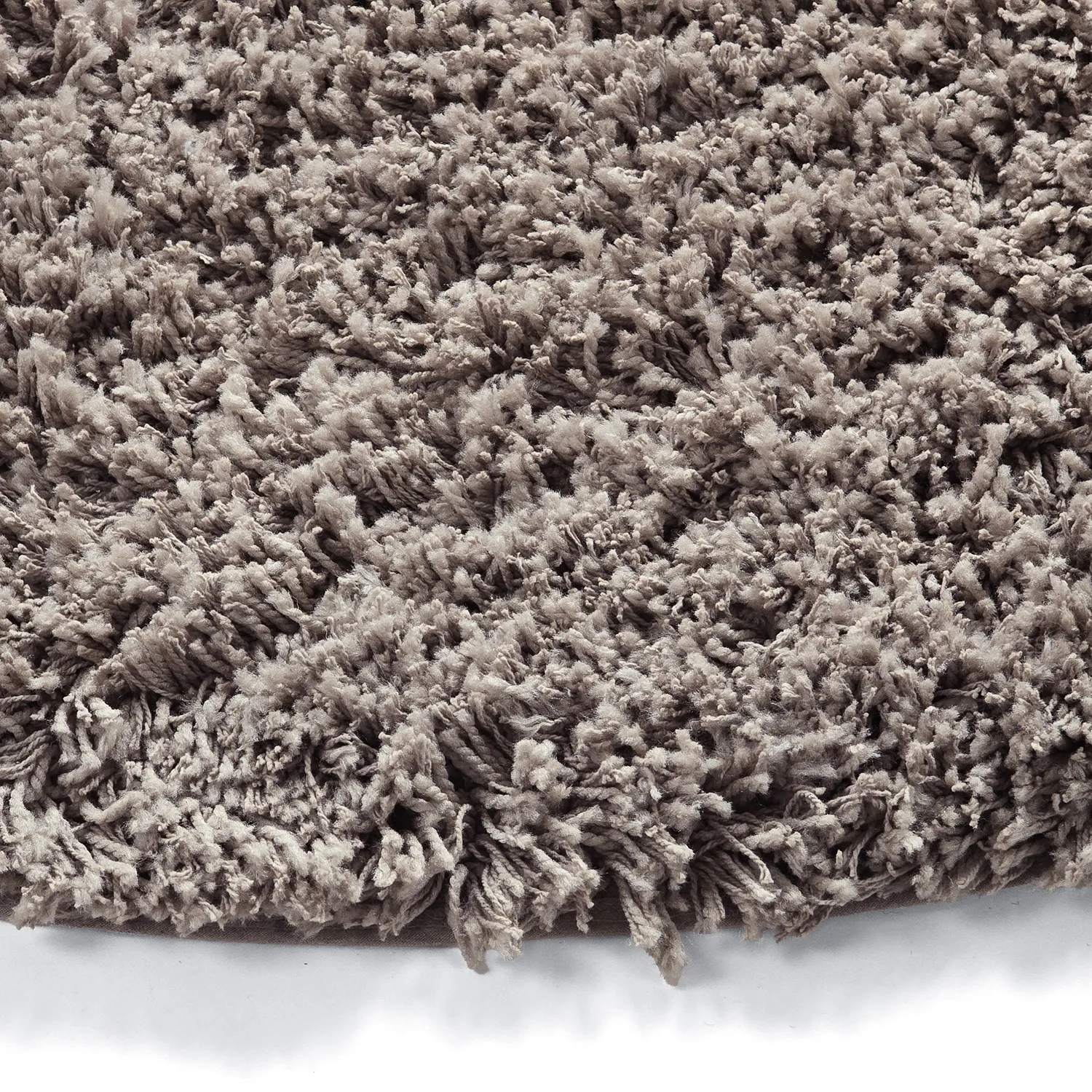 Rundt tæppe - Combarro Solid Cotton Shaggy (taupe)