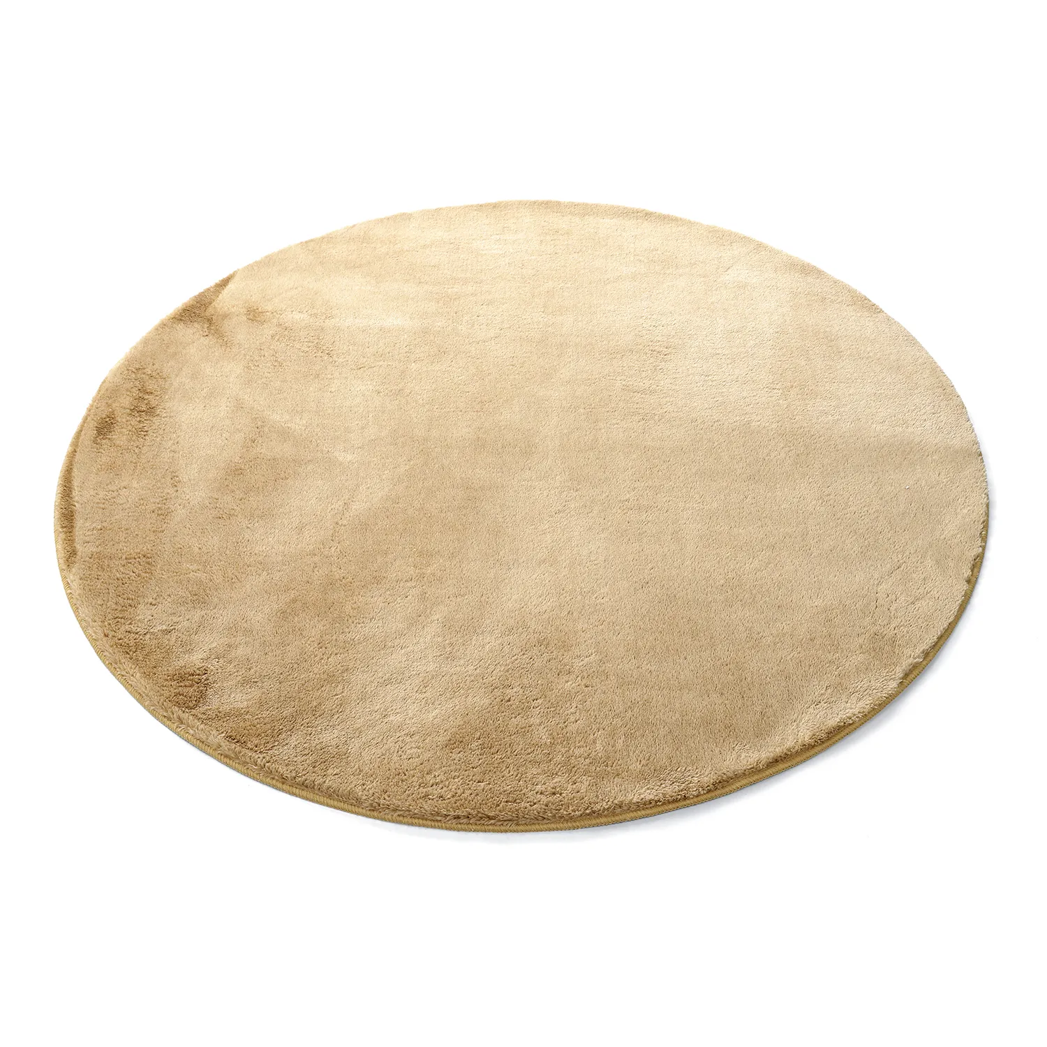 Runde tæpper - Aranga Super Soft Fur (mørk beige)