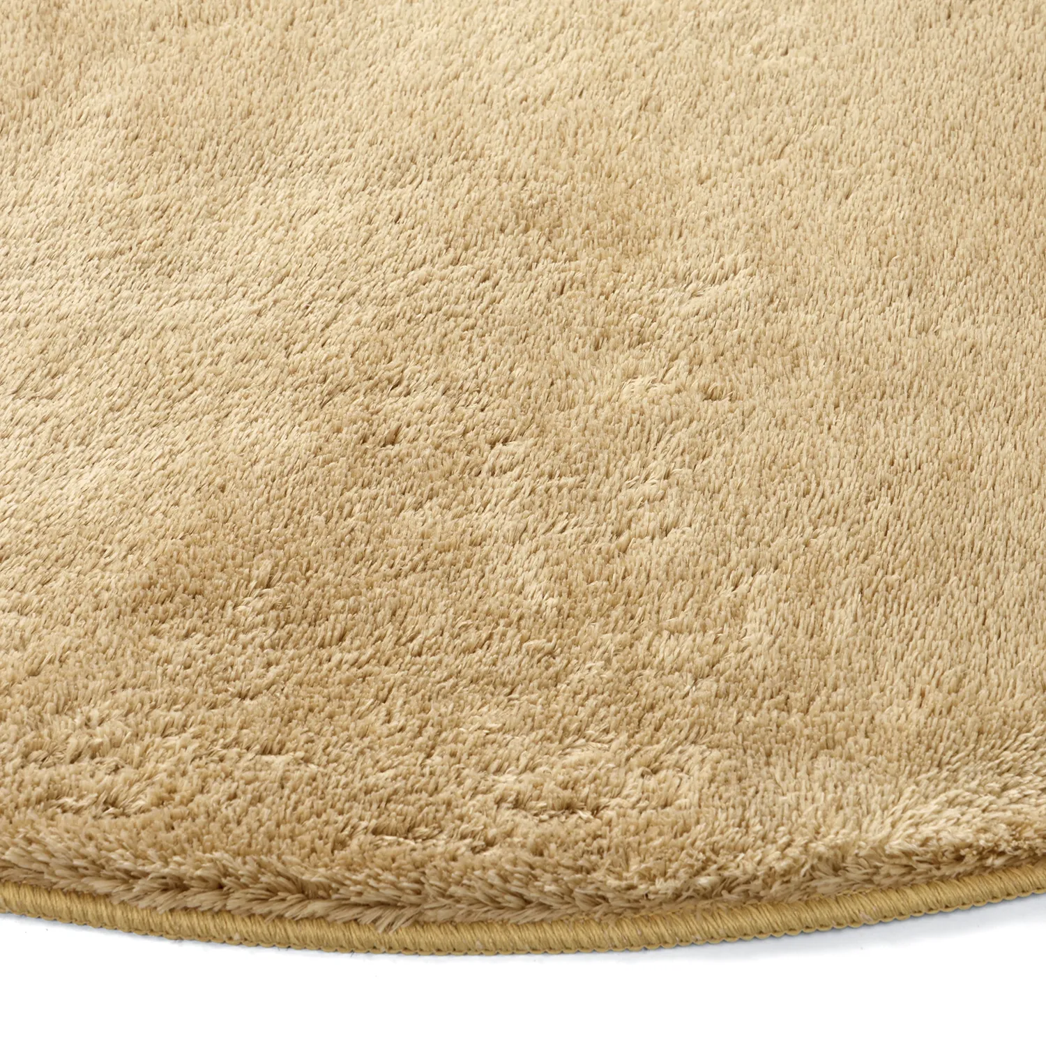 Runde tæpper - Aranga Super Soft Fur (mørk beige)