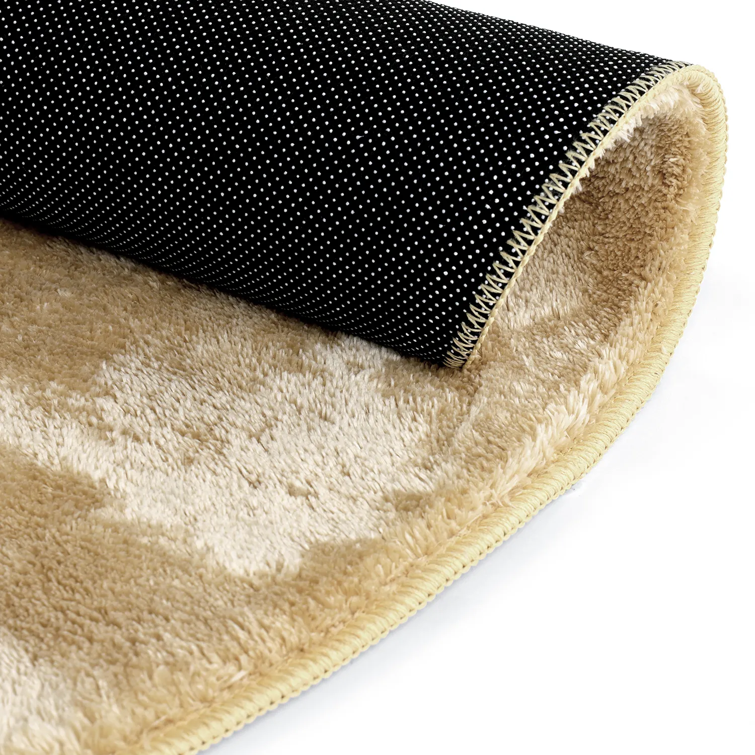 Runde tæpper - Aranga Super Soft Fur (mørk beige)
