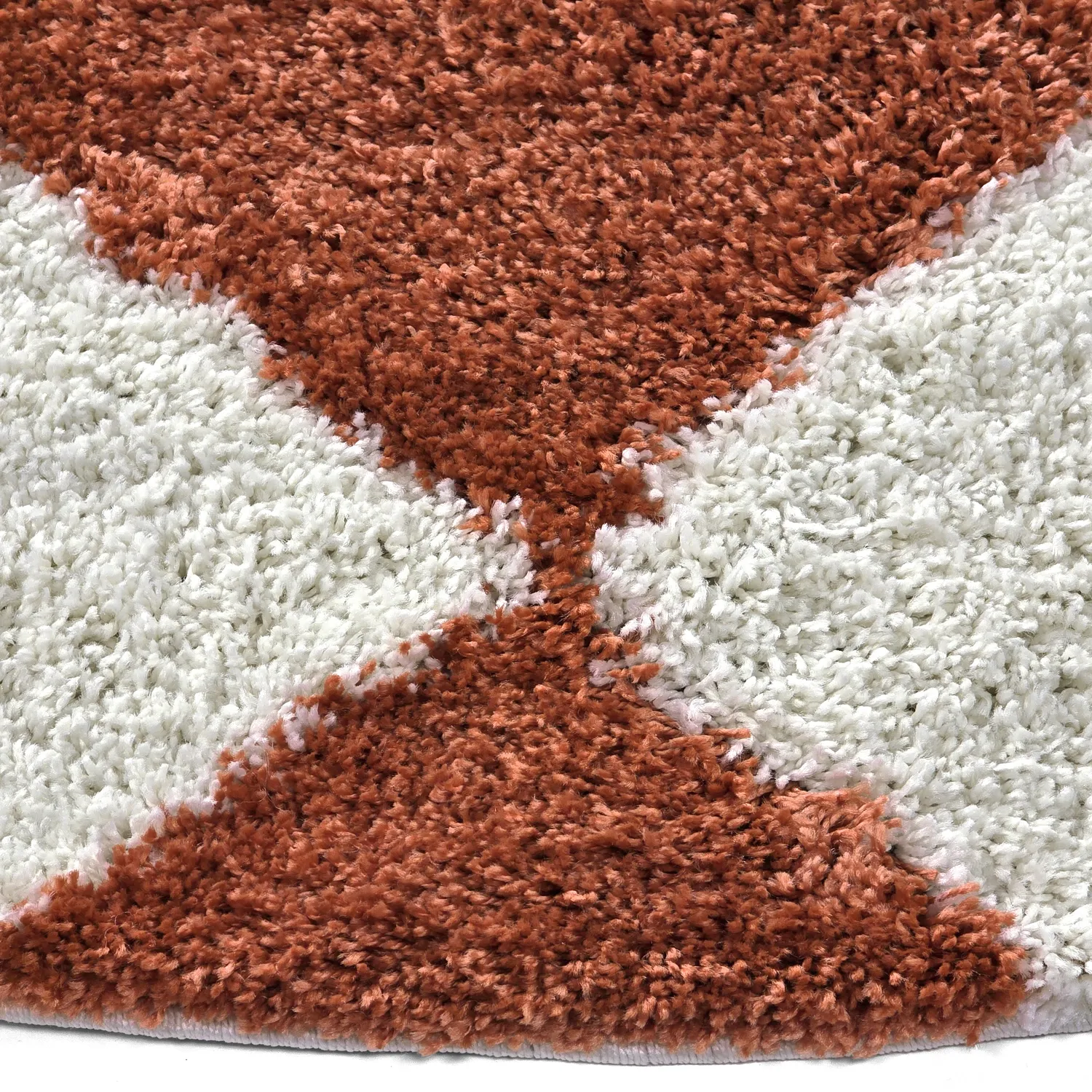 Runde tæpper - Albi (hvid/orange)