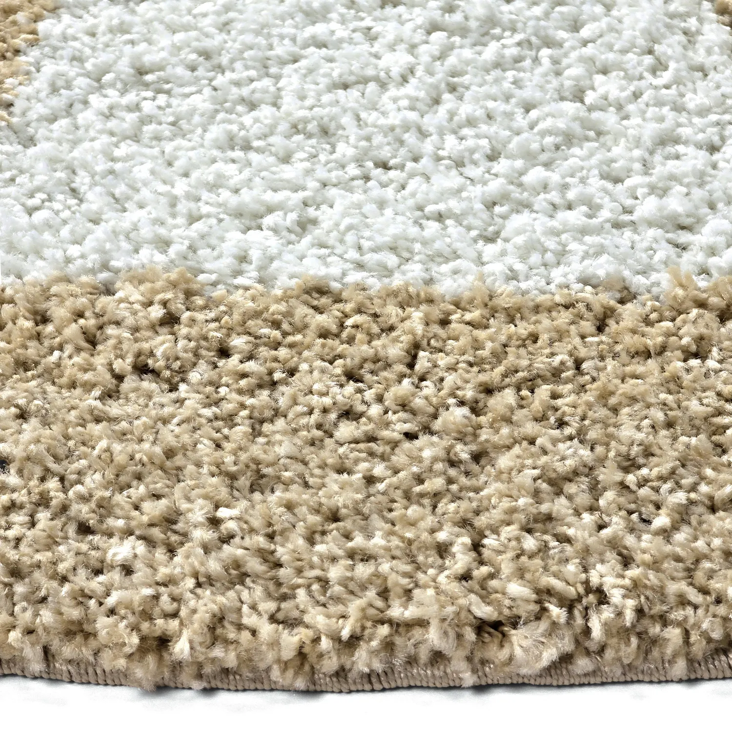 Runde tæpper - Asilah (beige/hvid)