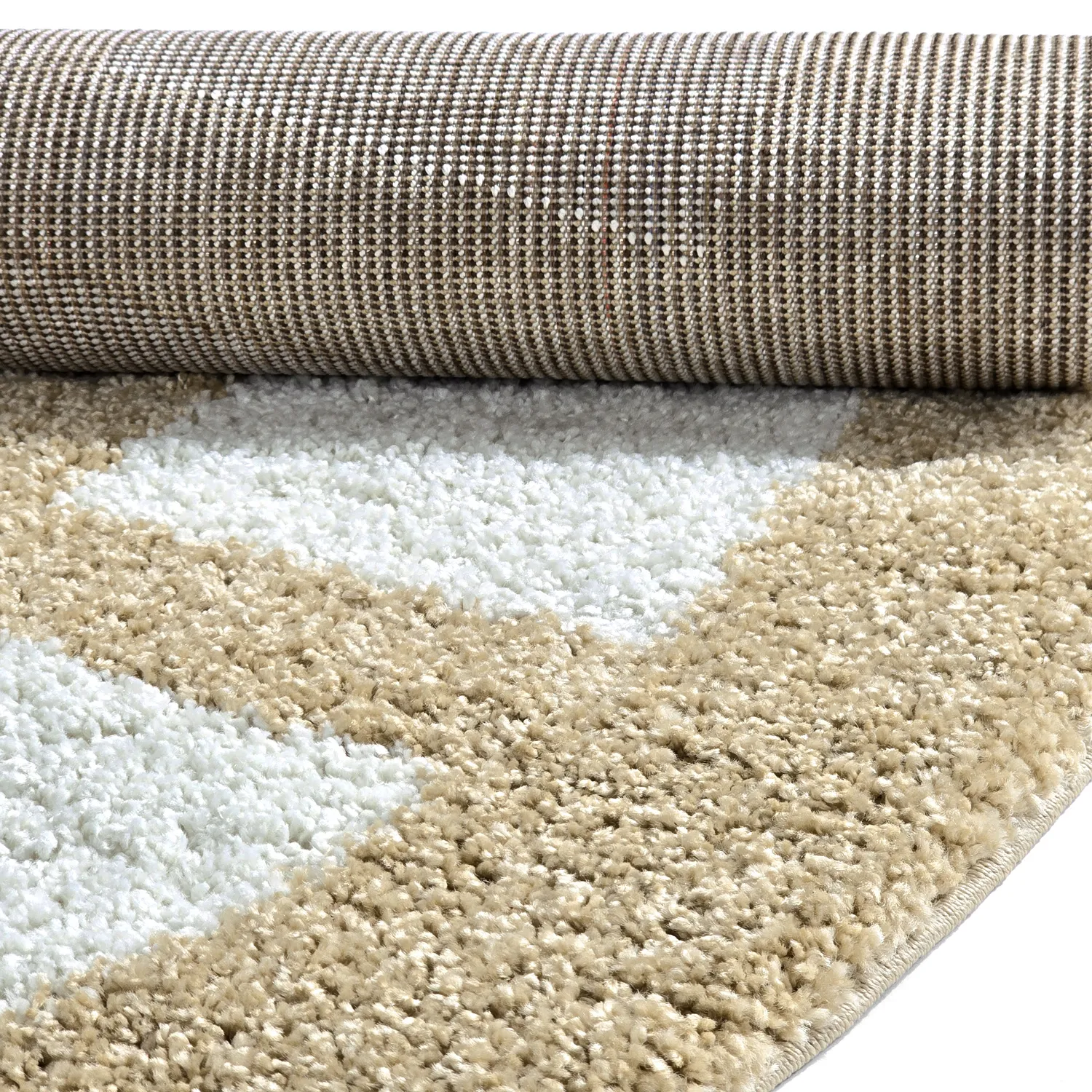 Runde tæpper - Asilah (beige/hvid)