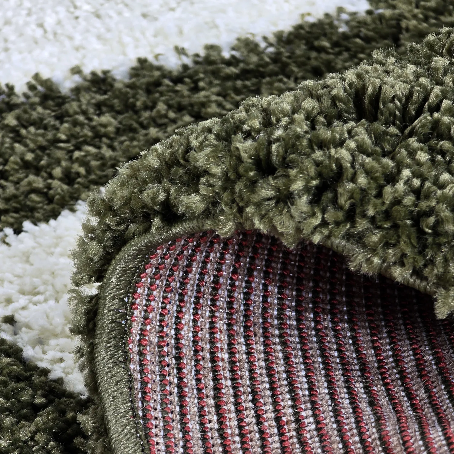 Runde tæpper - Asilah (grøn/hvid)