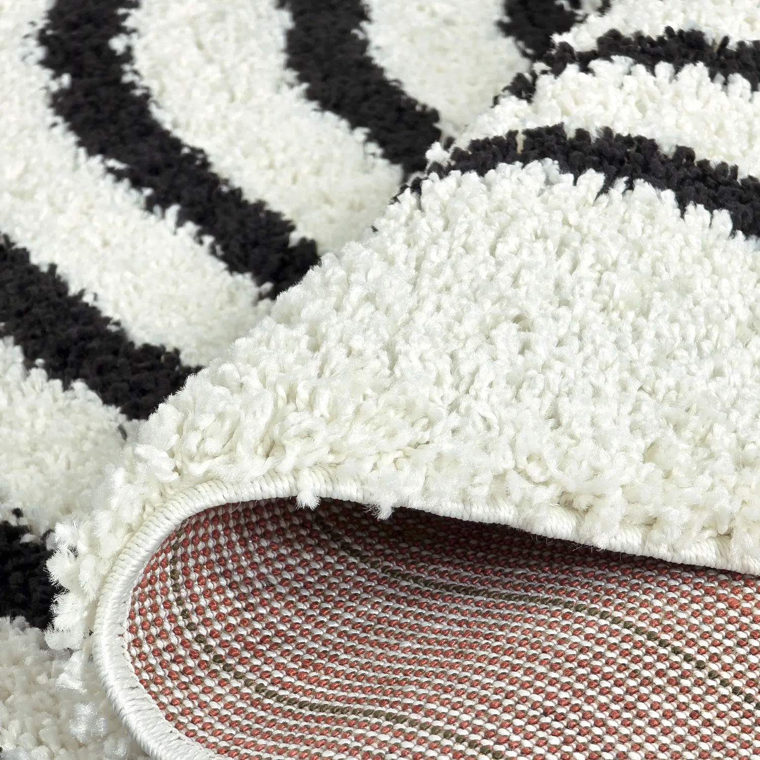 Runde tæpper - Cluny (hvid/sort)