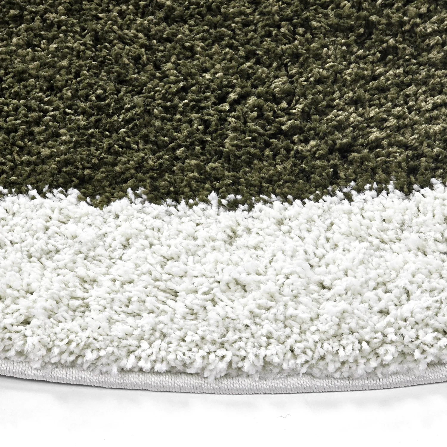 Runde tæpper - Conques (grøn/hvid)