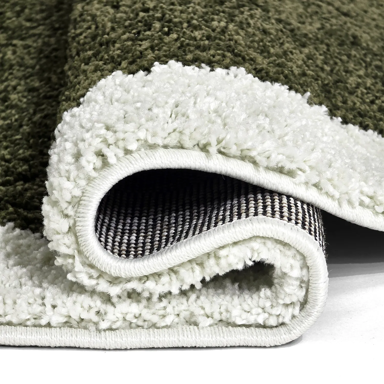 Runde tæpper - Conques (grøn/hvid)