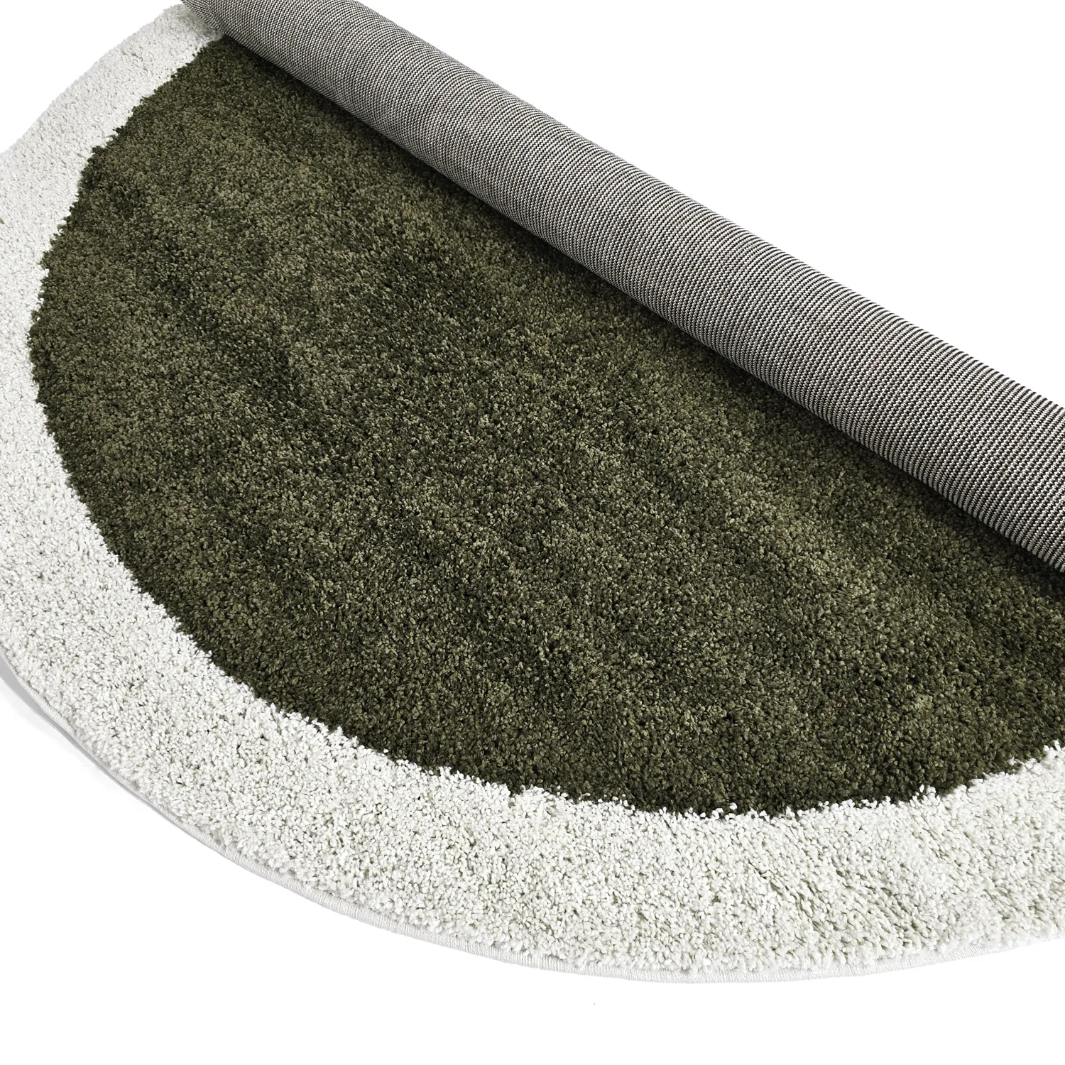 Runde tæpper - Conques (grøn/hvid)