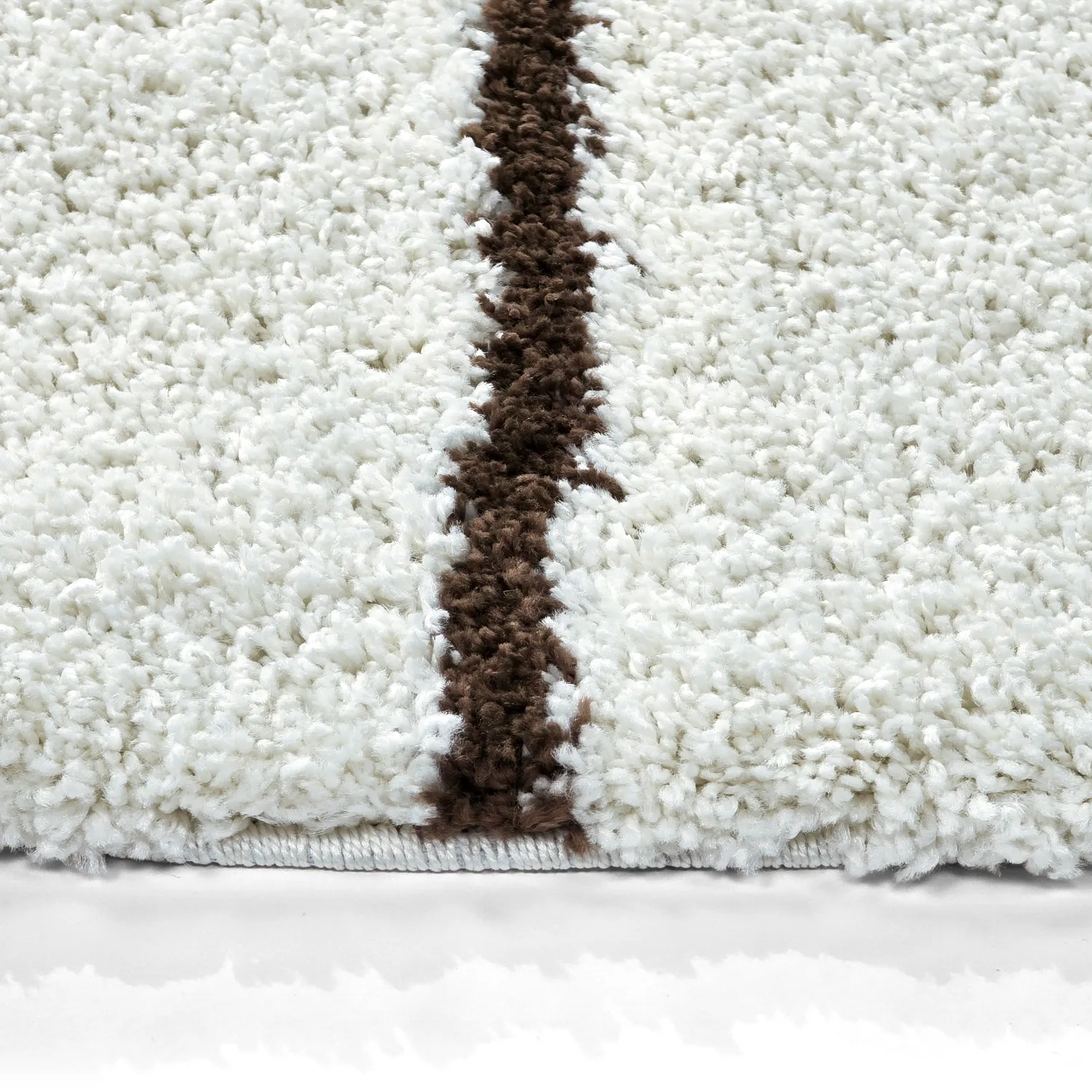Runde tæpper - Eze (hvid/brun)