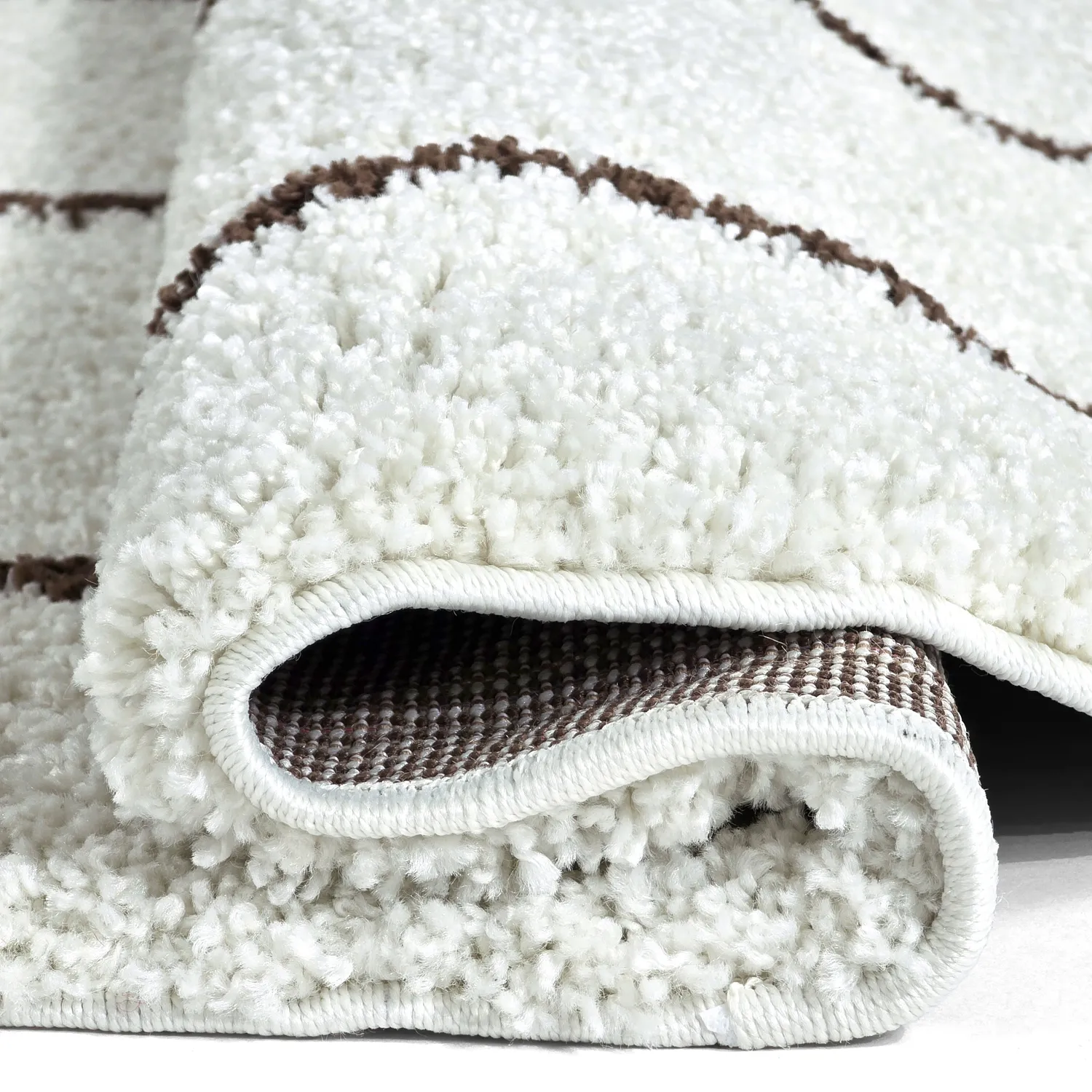 Runde tæpper - Eze (hvid/brun)