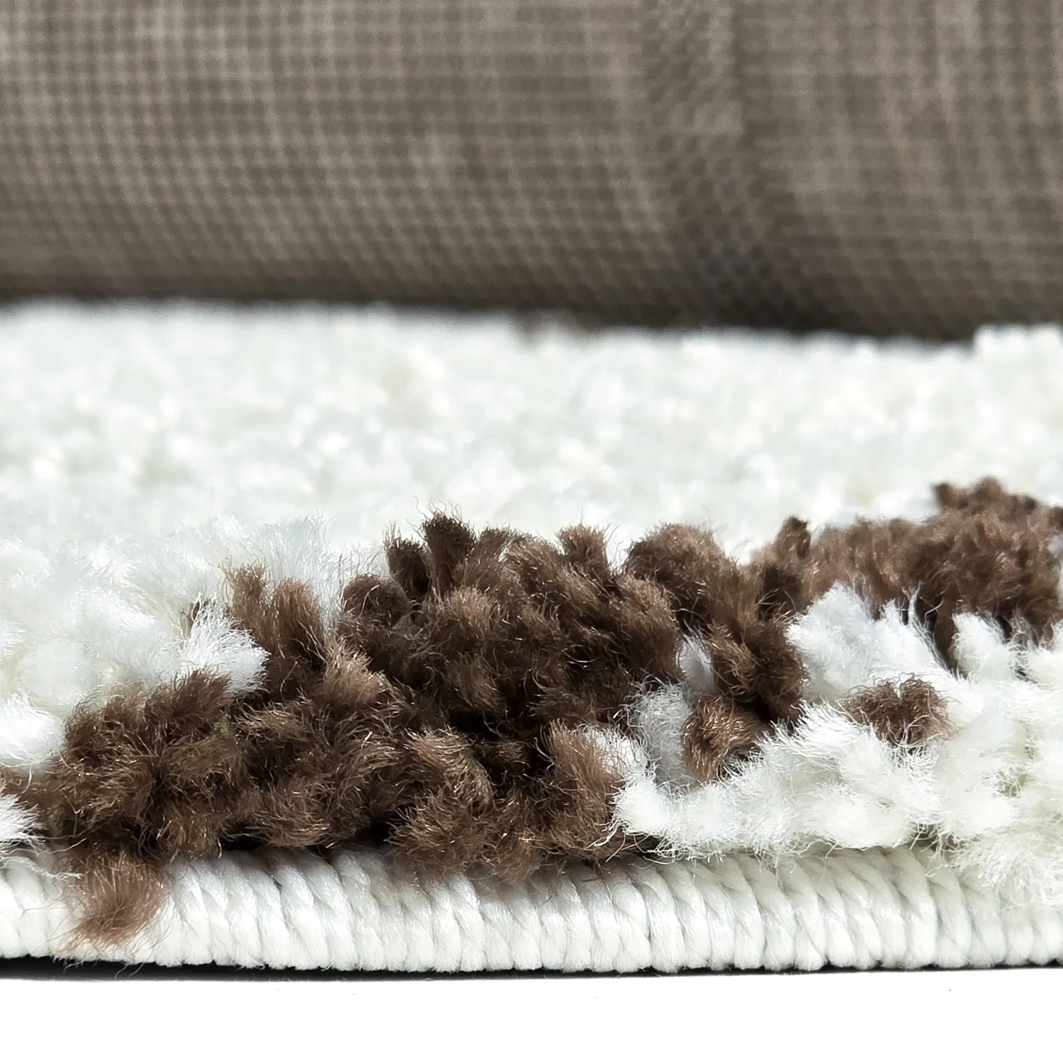 Runde tæpper - Eze (hvid/brun)