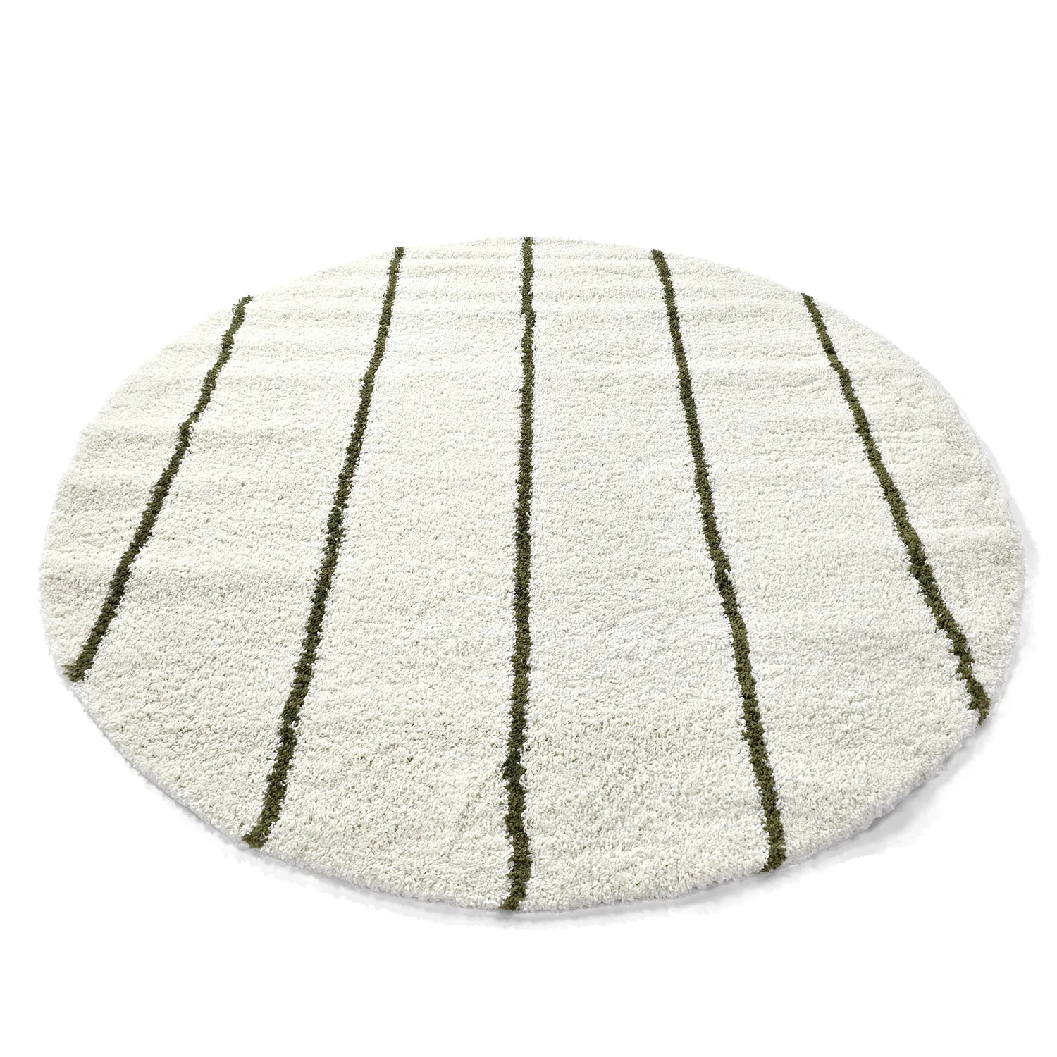 Runde tæpper - Eze (hvid/grøn)