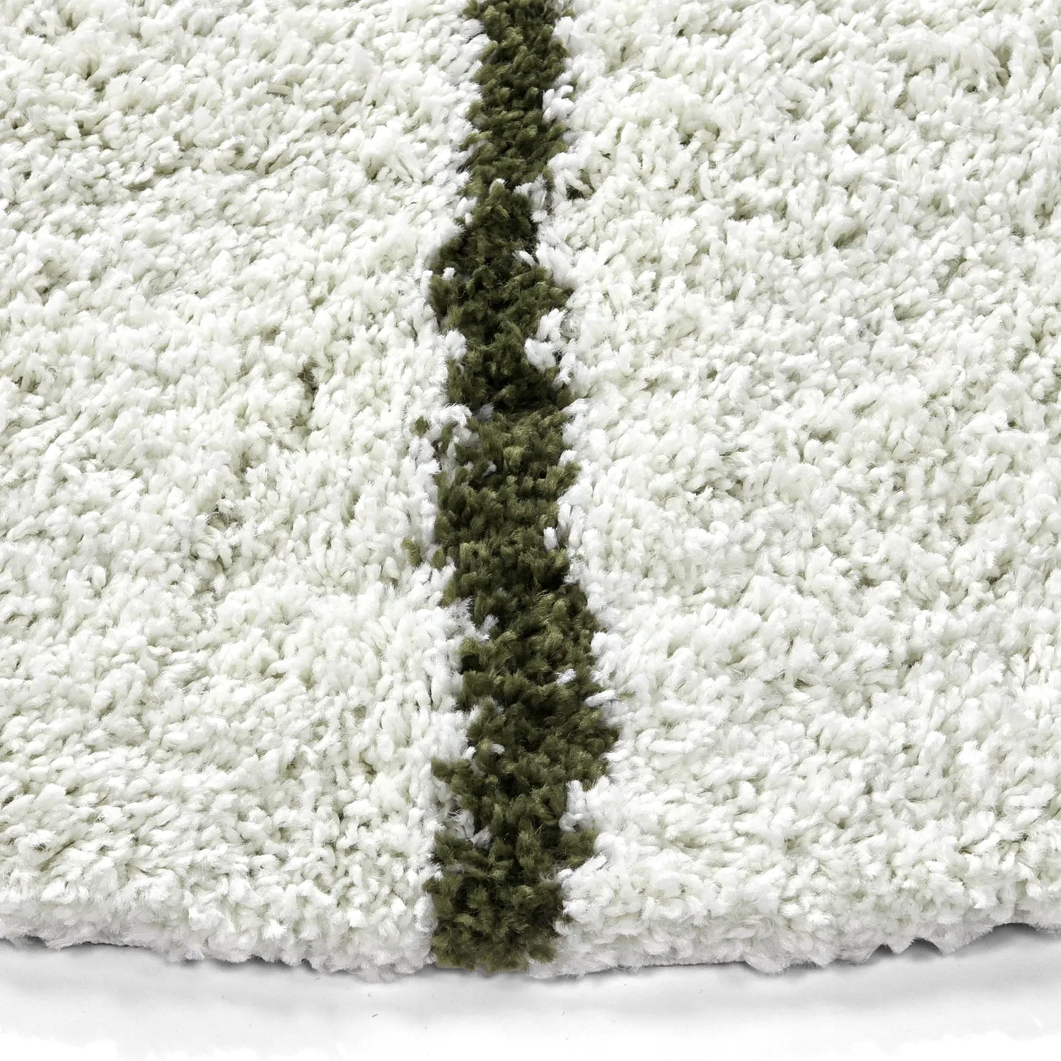 Runde tæpper - Eze (hvid/grøn)