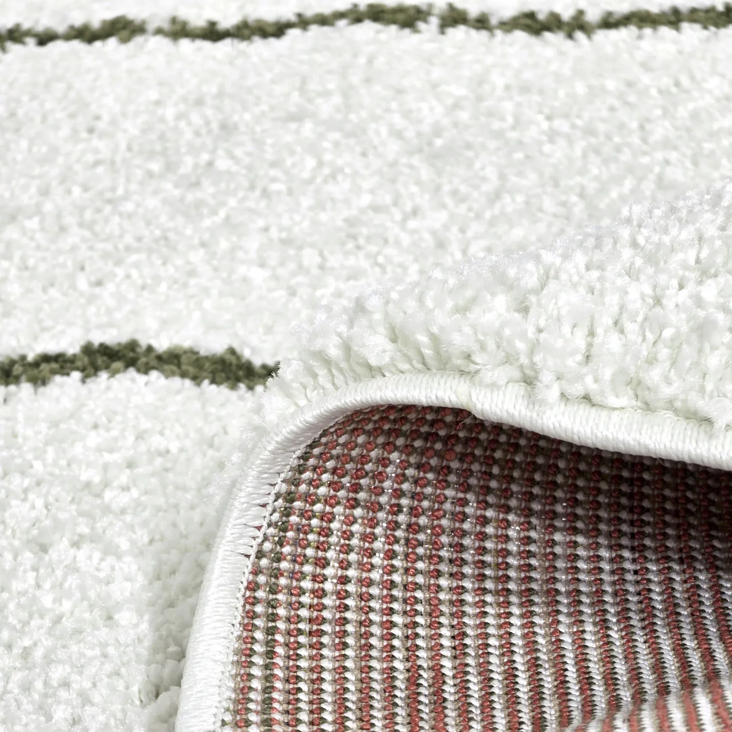 Runde tæpper - Eze (hvid/grøn)