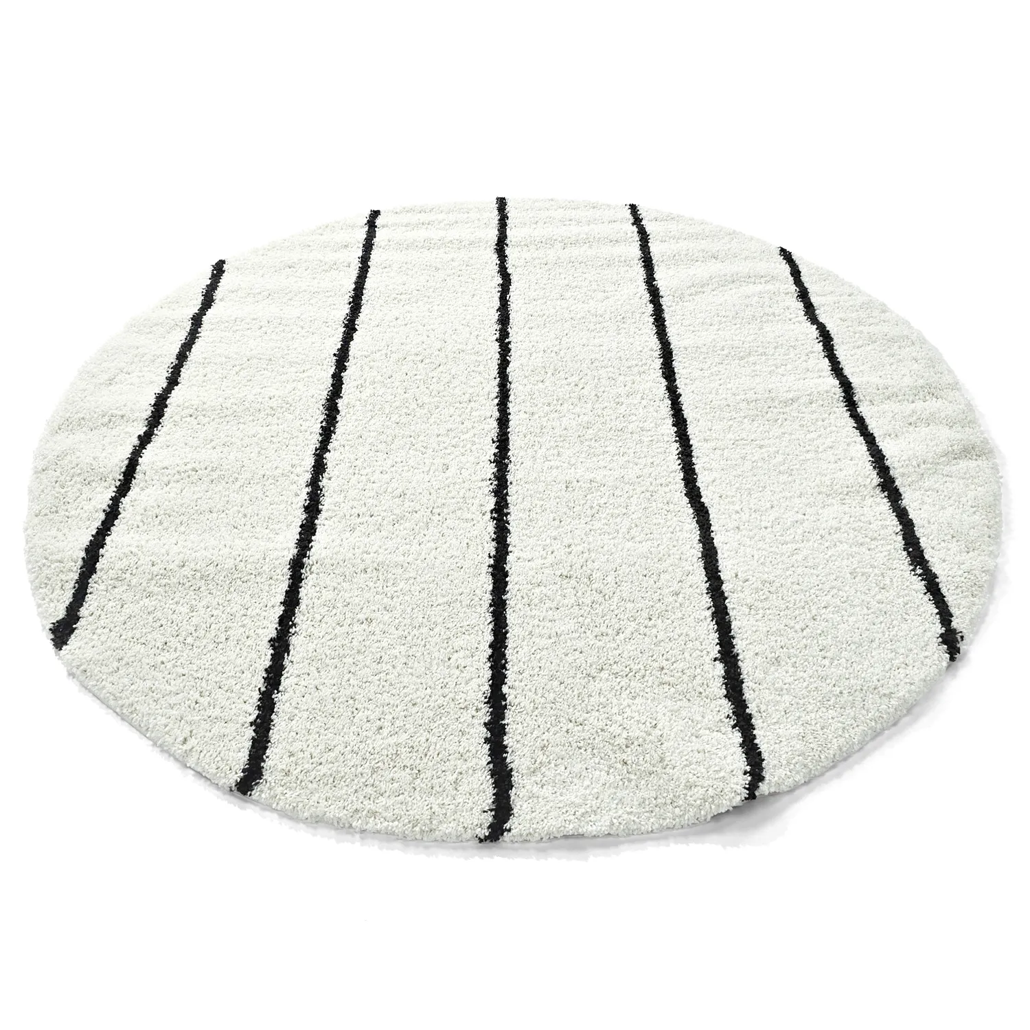 Runde tæpper - Eze (hvid/sort)