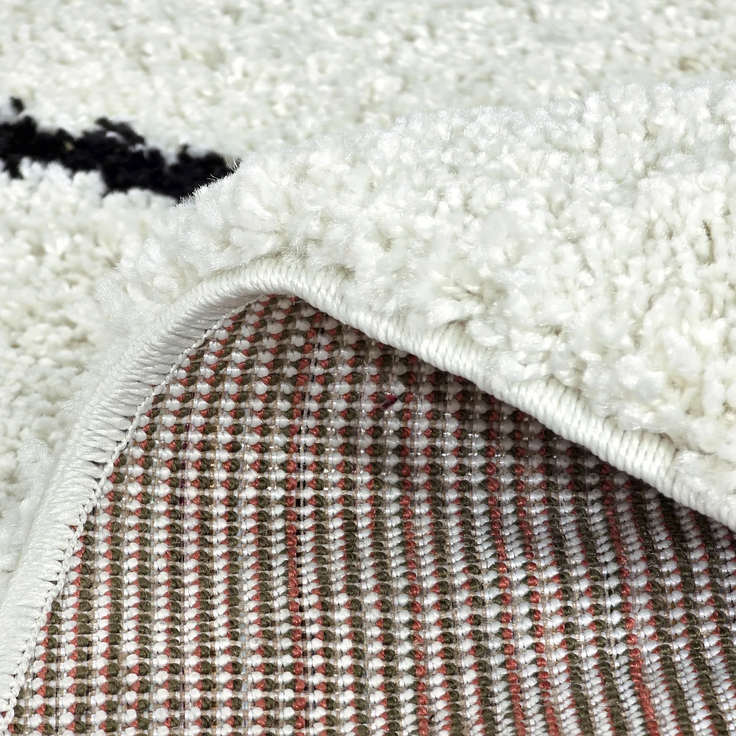 Runde tæpper - Eze (hvid/sort)