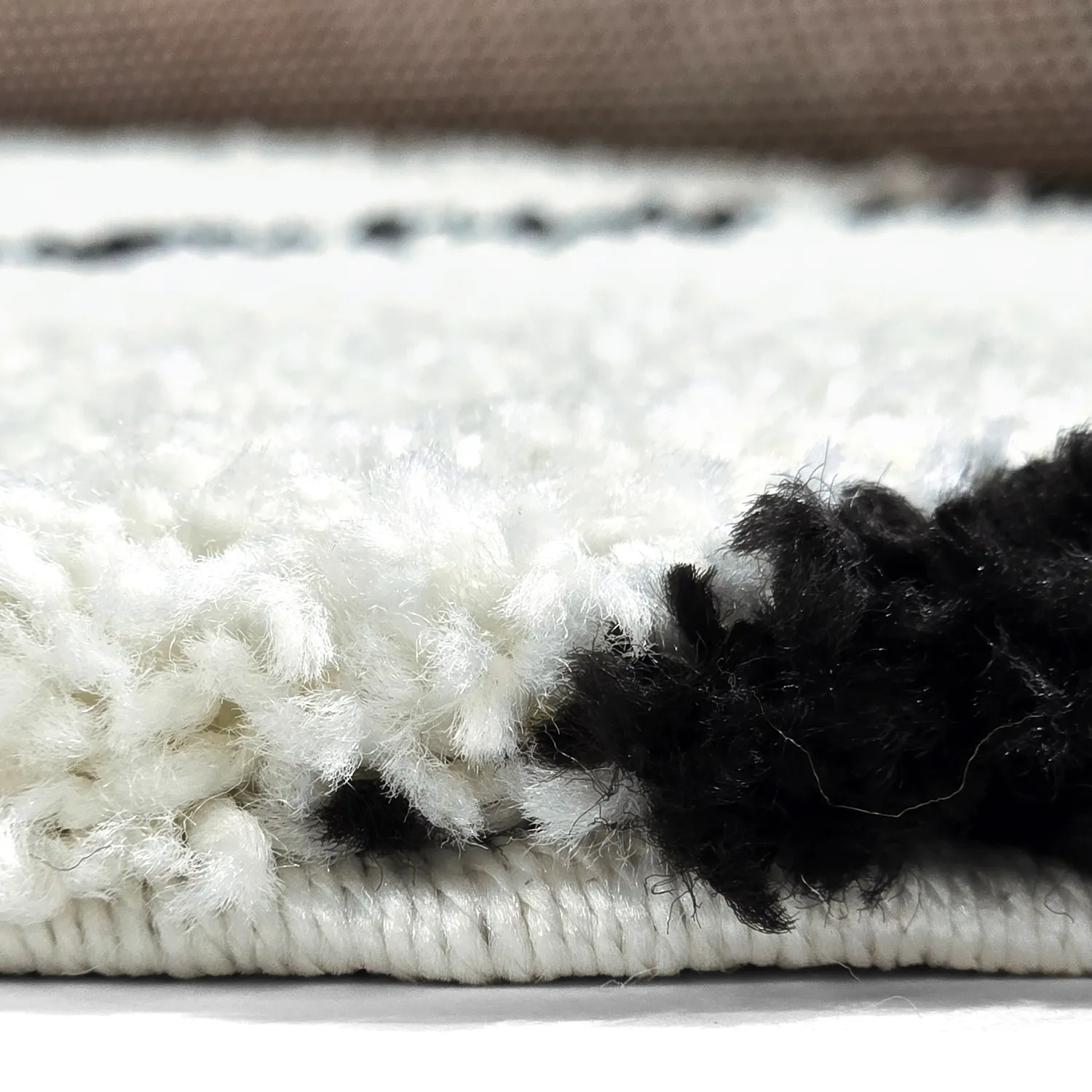 Runde tæpper - Eze (hvid/sort)