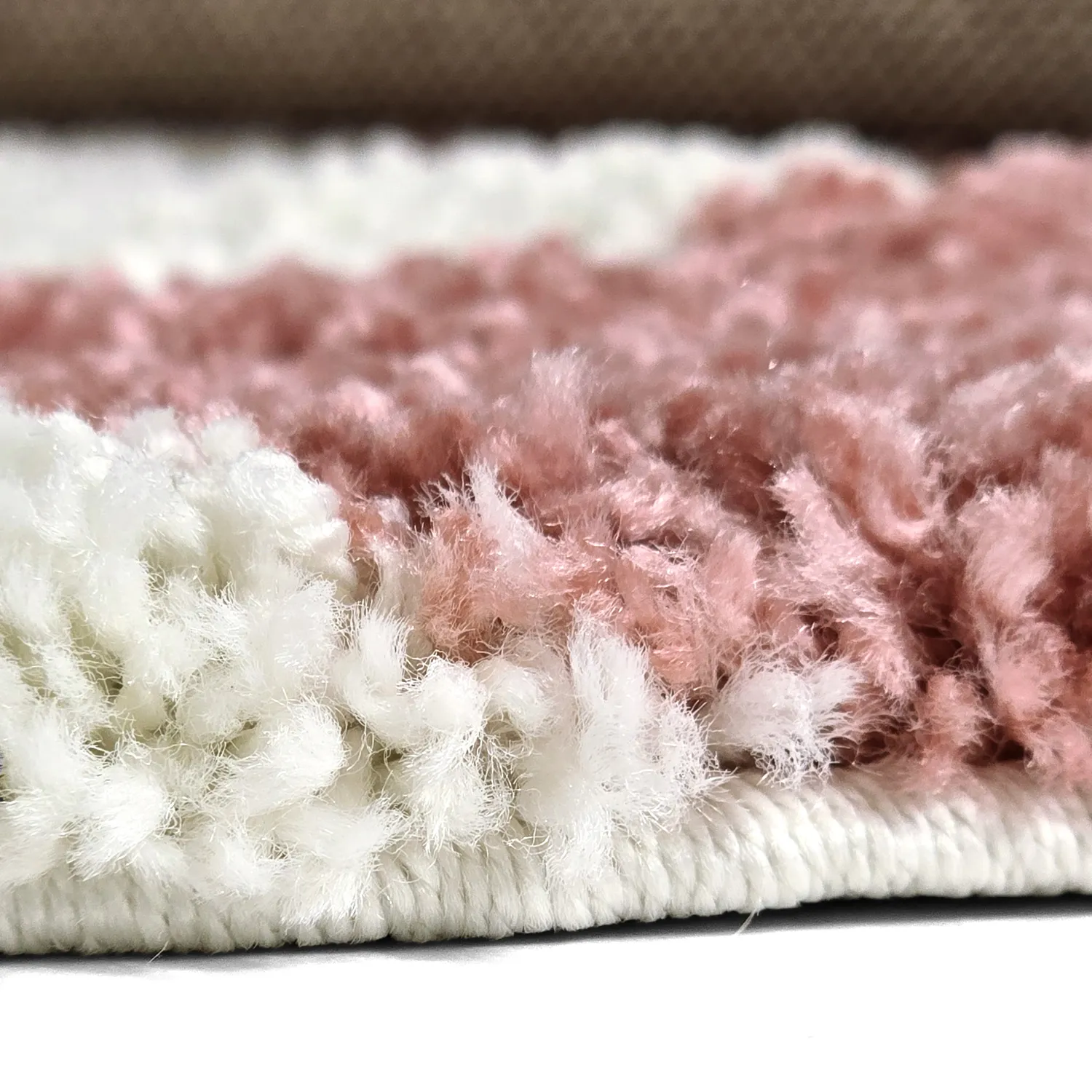 Runde tæpper - Gordes (lyserød/hvid)