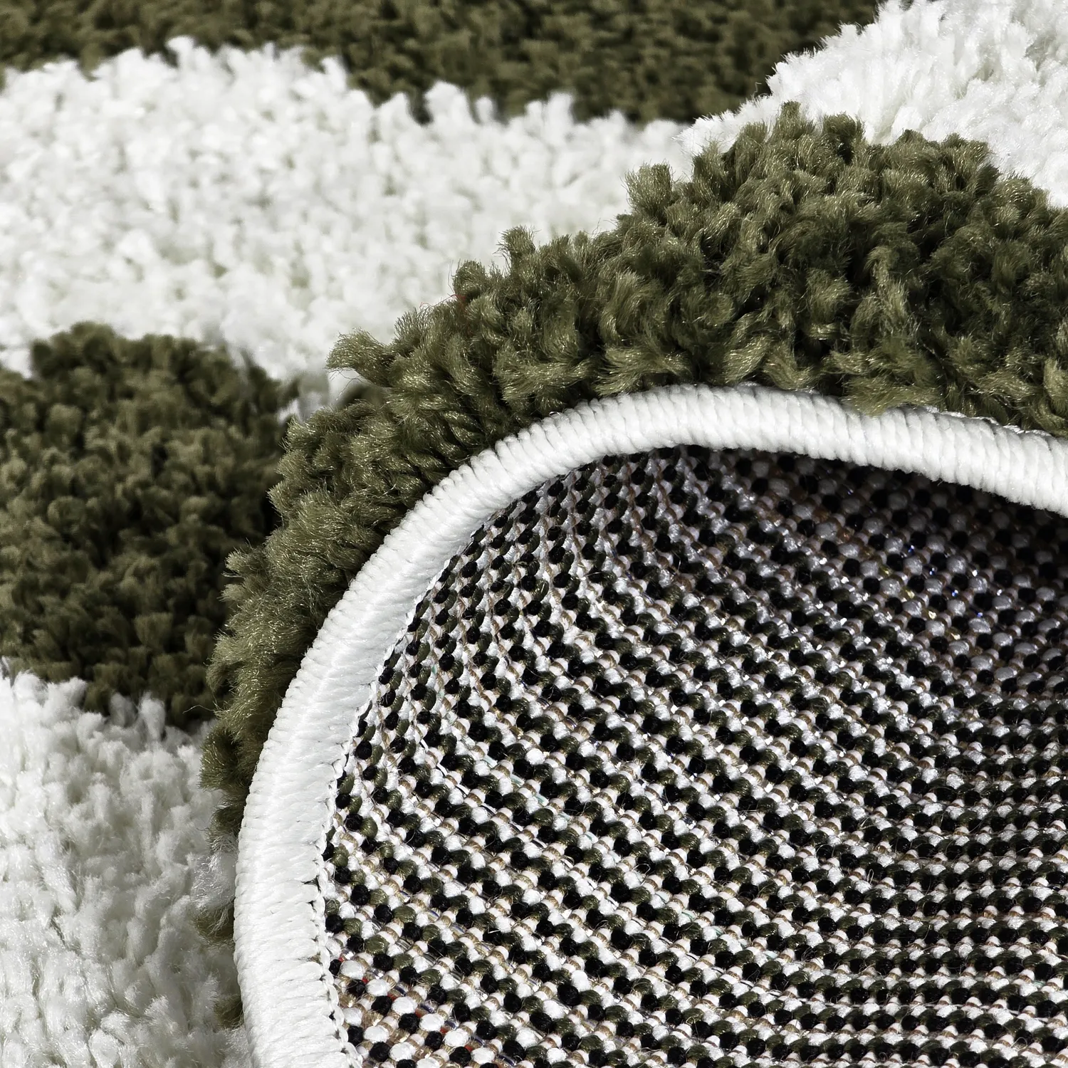 Runde tæpper - Imilchil (hvid/grøn)