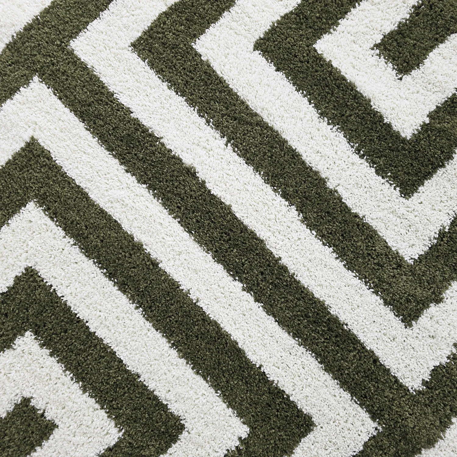 Runde tæpper - Imilchil (hvid/grøn)