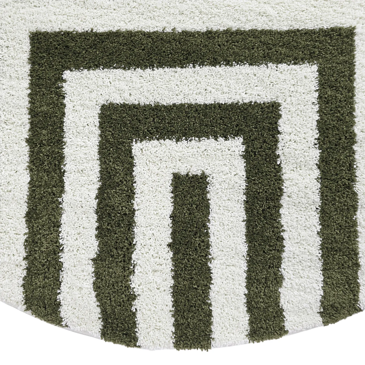 Runde tæpper - Imilchil (hvid/grøn)