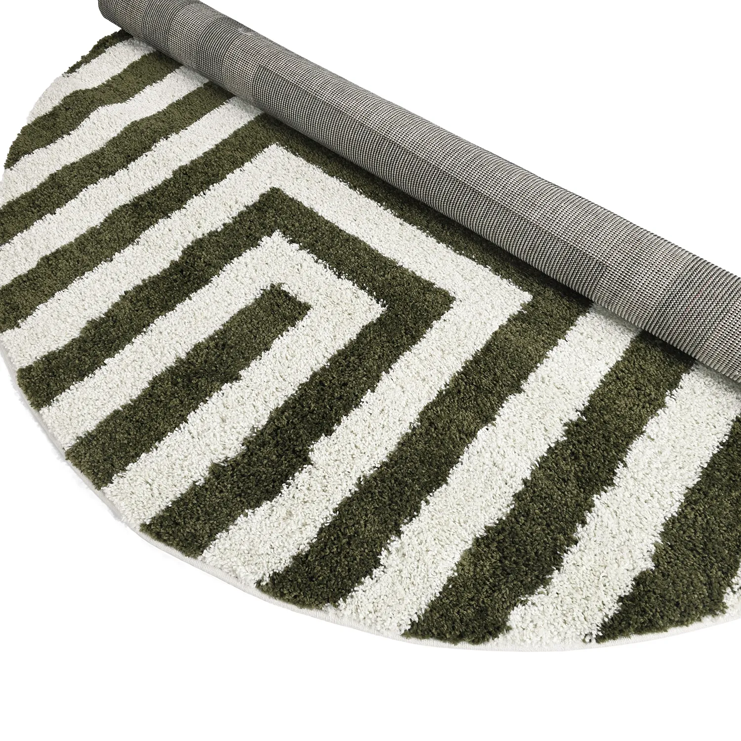 Runde tæpper - Imilchil (hvid/grøn)