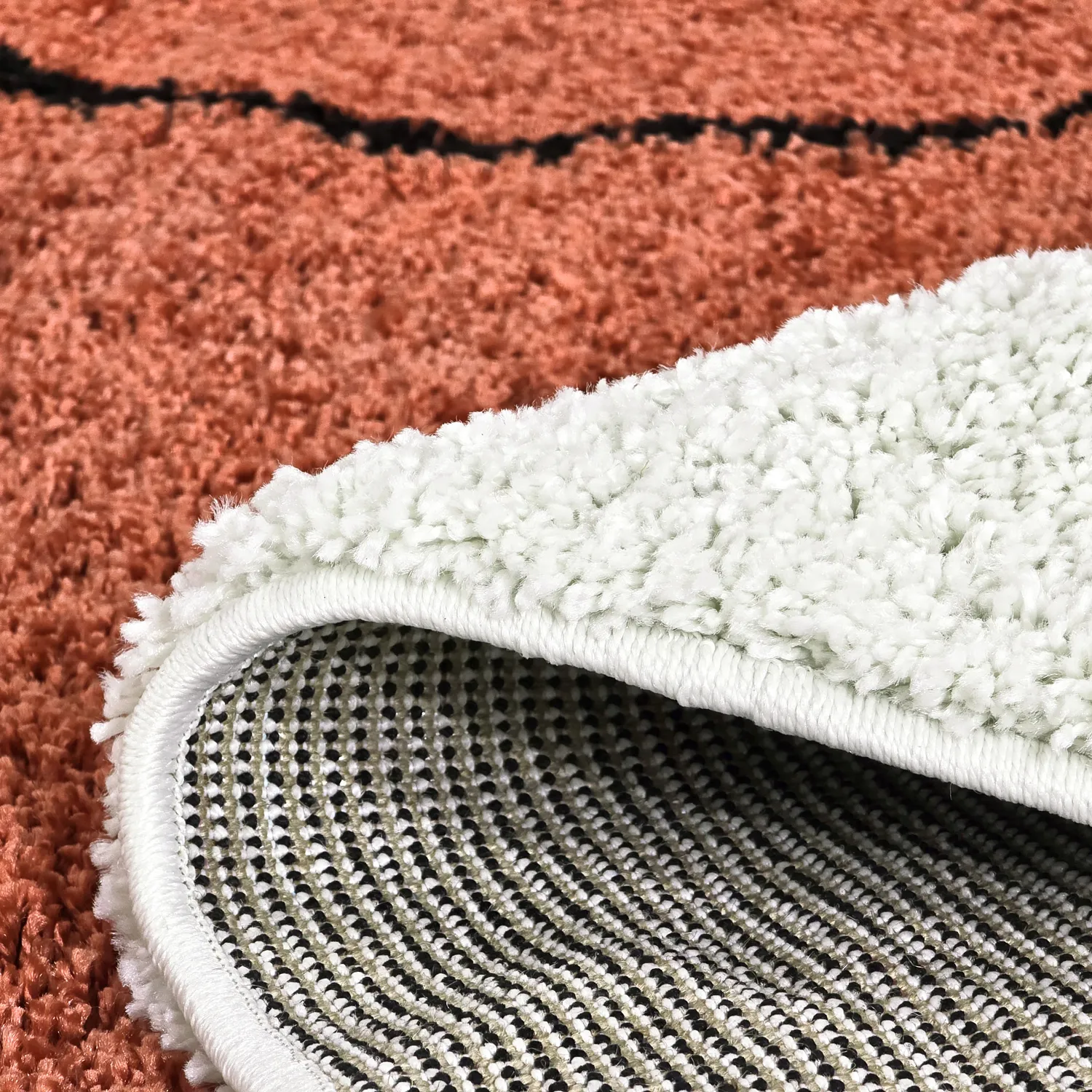 Runde tæpper - Sanghar (hvid/orange/grøn)