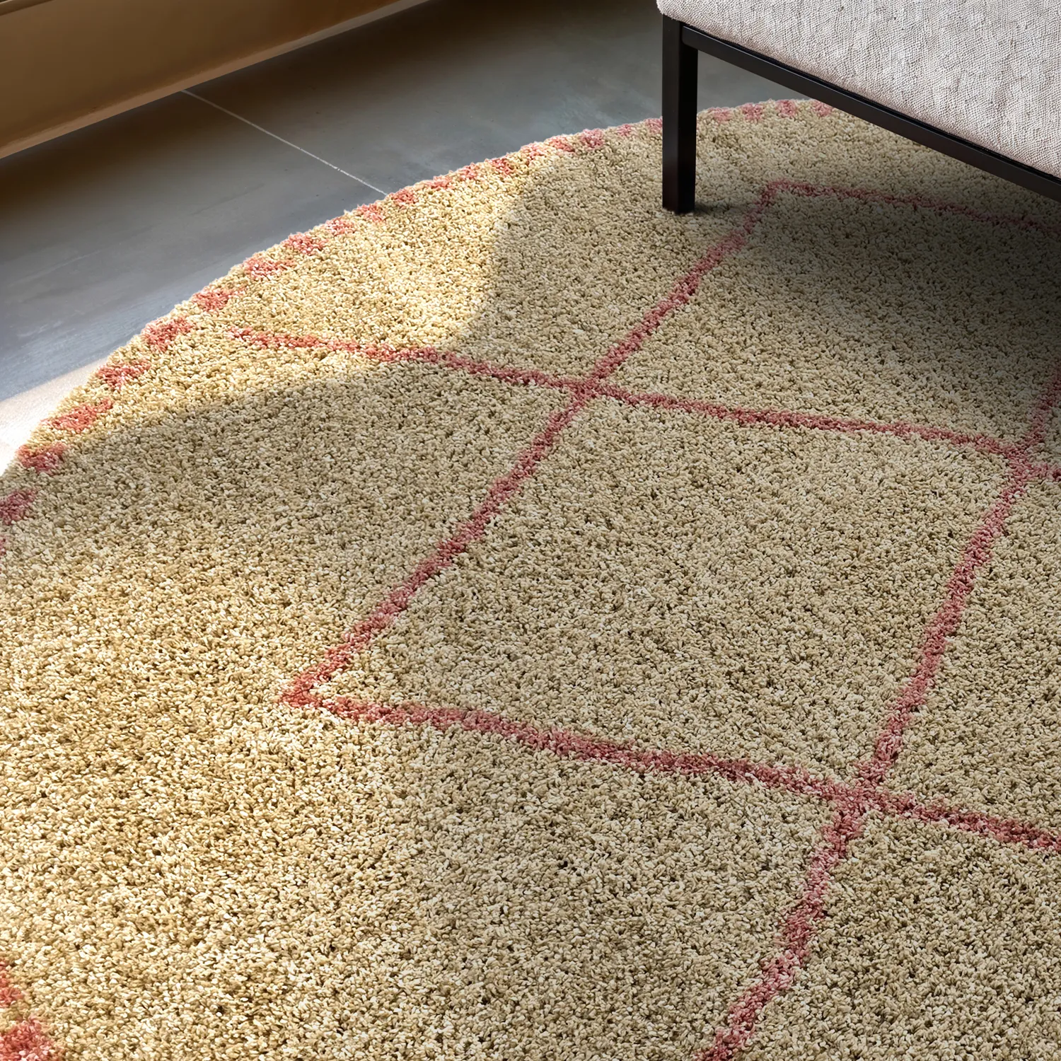 Runde tæpper - Tiznit (beige/pink)