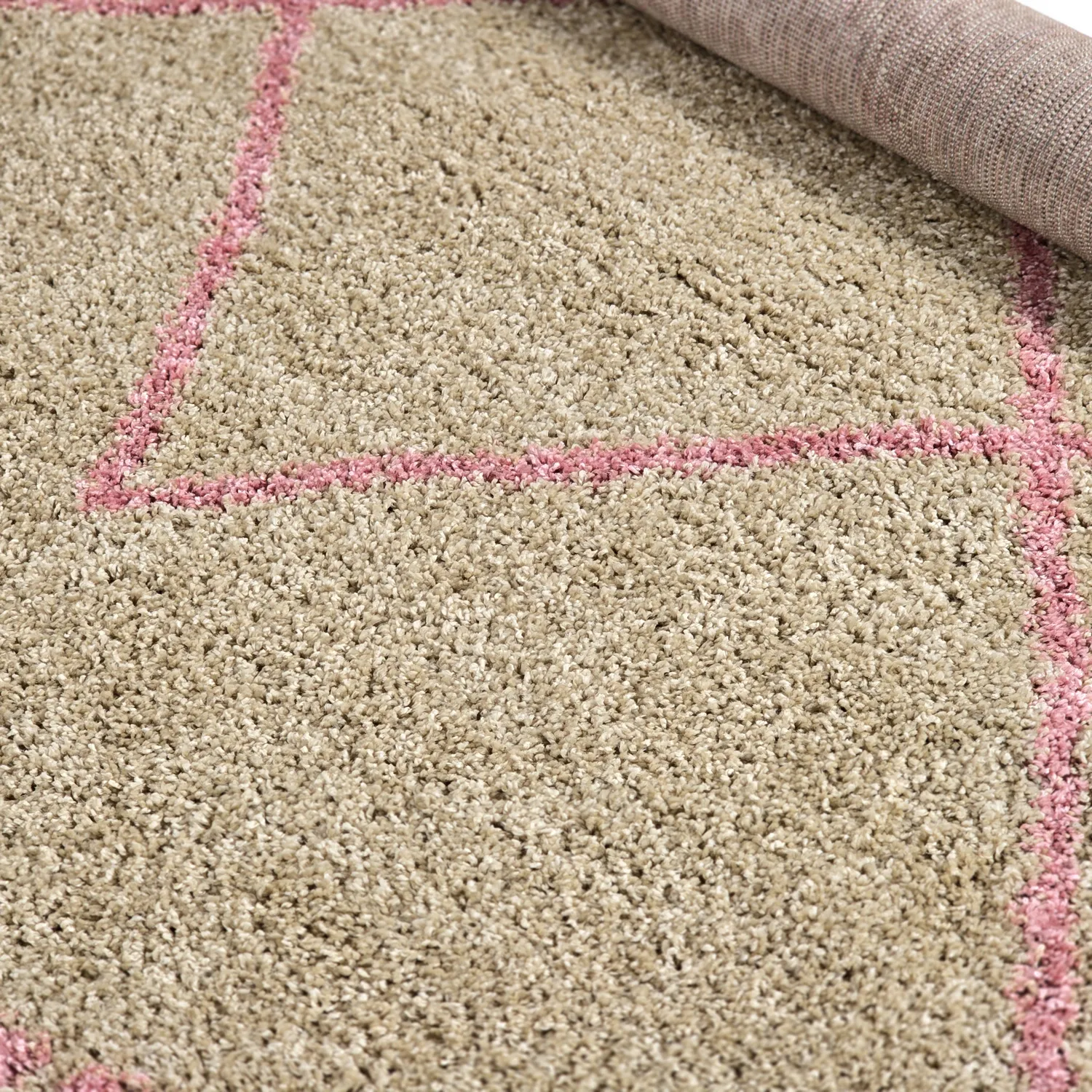 Runde tæpper - Tiznit (beige/pink)