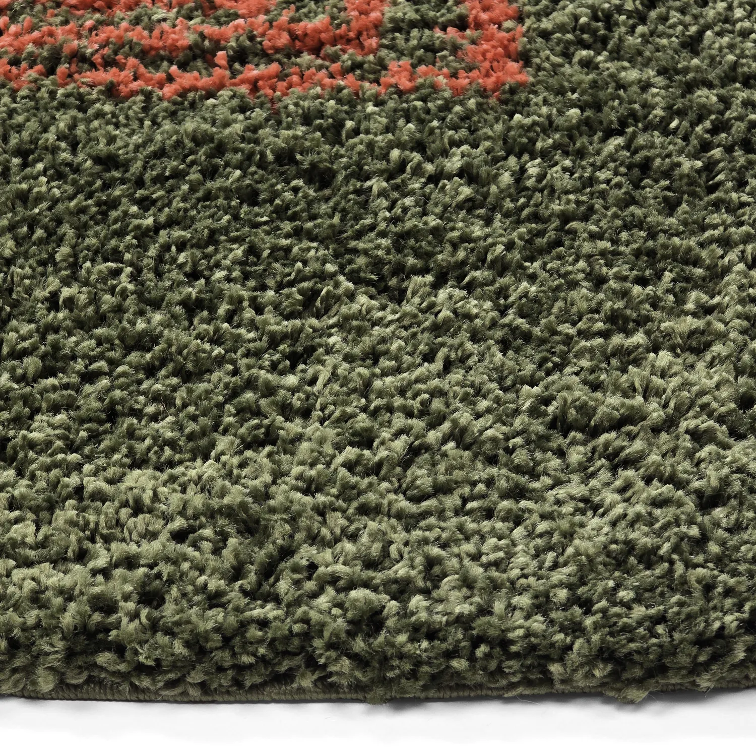 Runde tæpper - Zagora (grøn/orange)