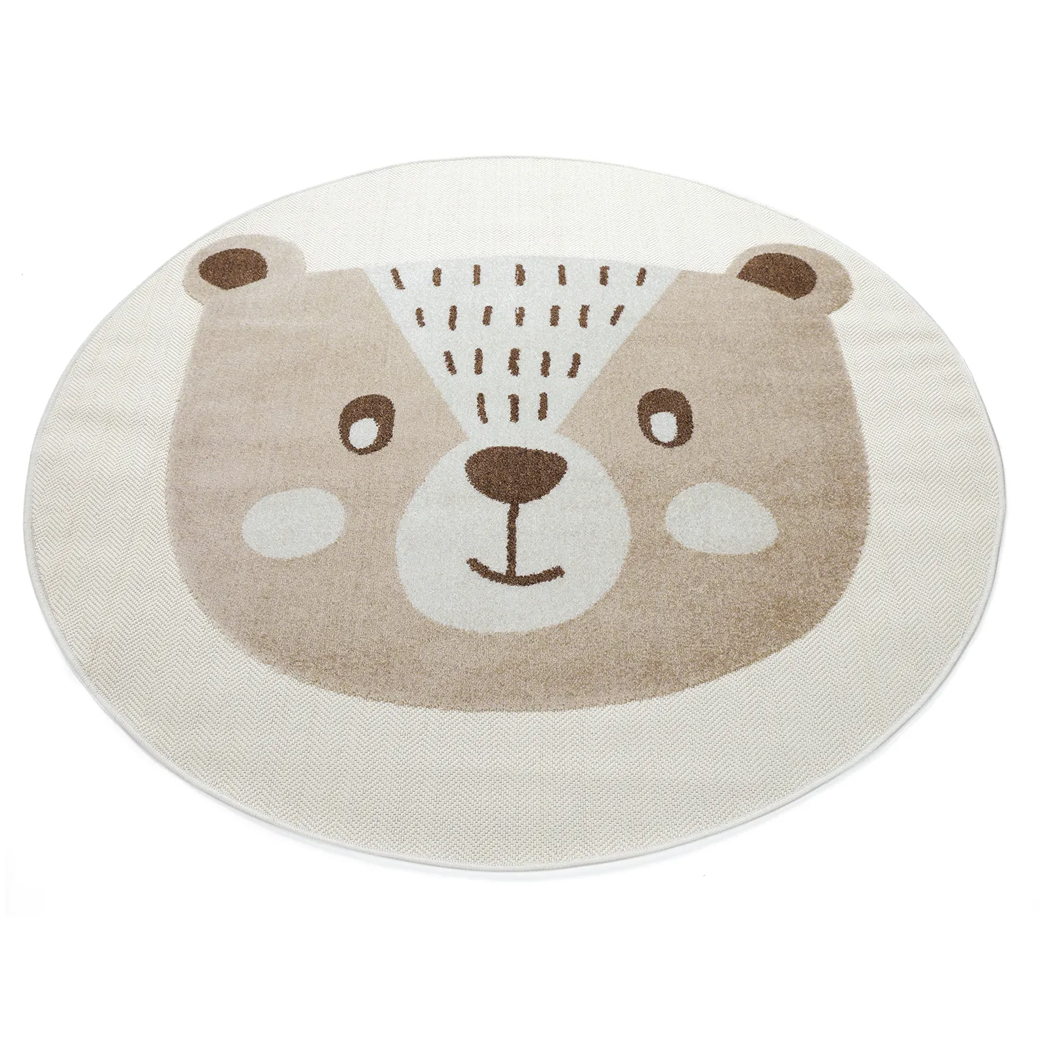 Rundt børnetæppe - Kind Bear (fløde)