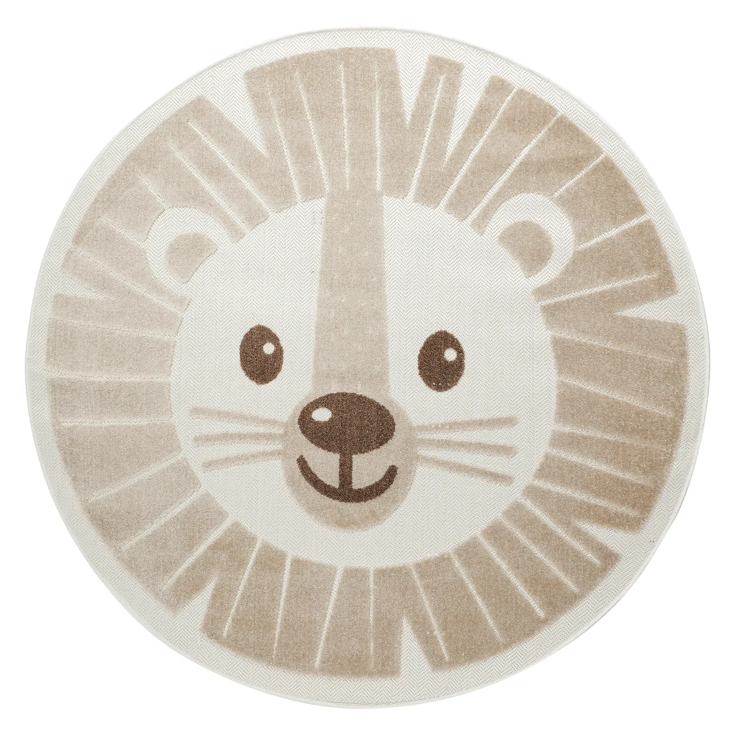 Rundt børnetæppe - Kind Lion (fløde)
