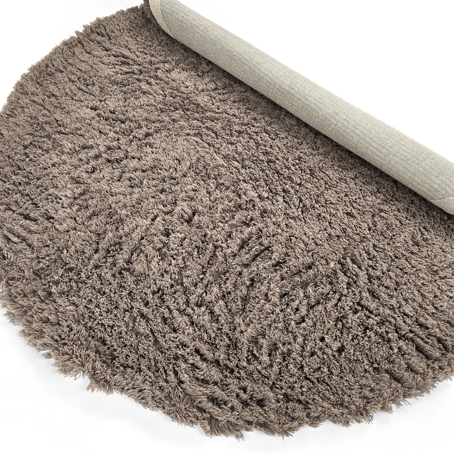Rundt tæppe - Aliste Wool Shaggy (brun)