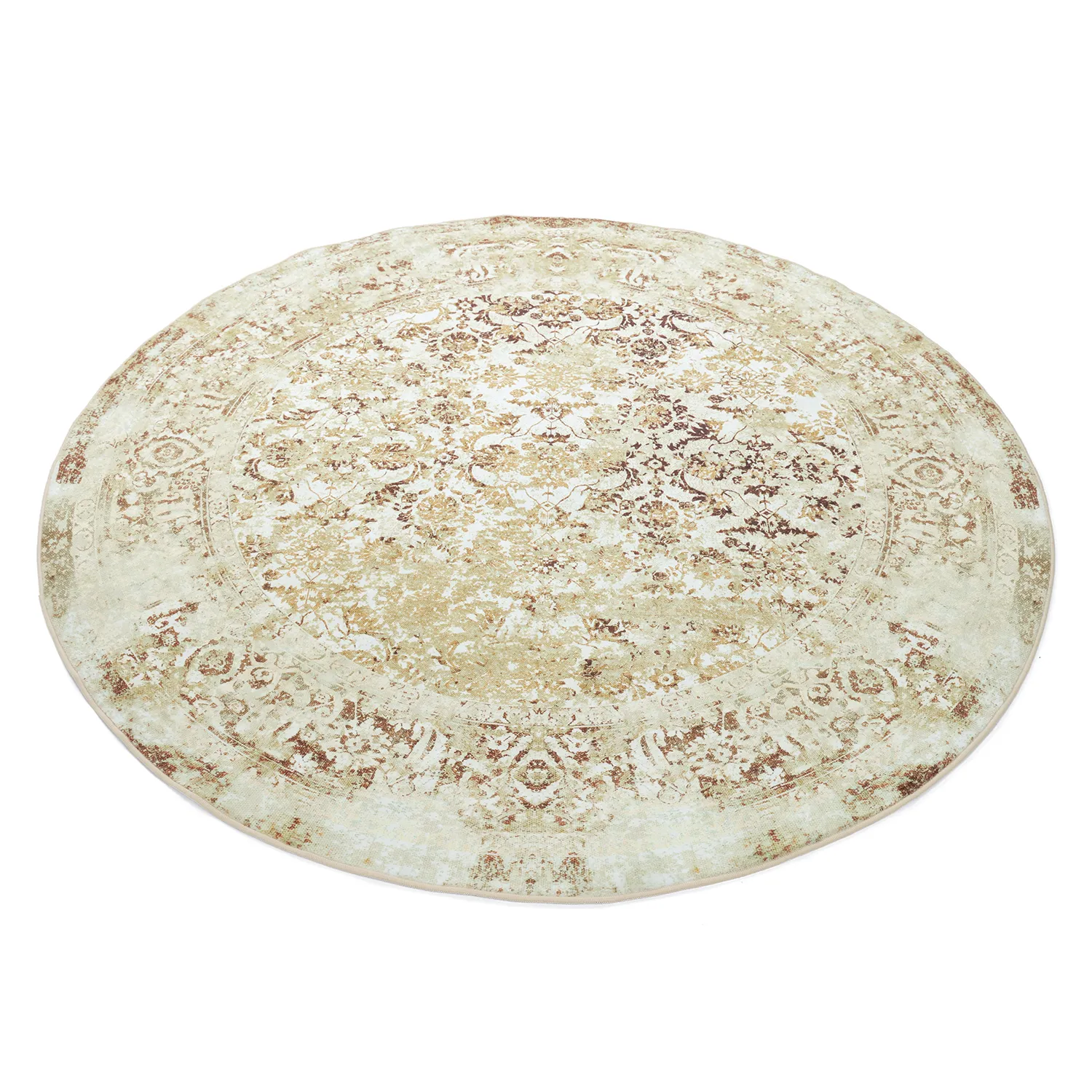 Rundt tæppe - Denizli (beige)