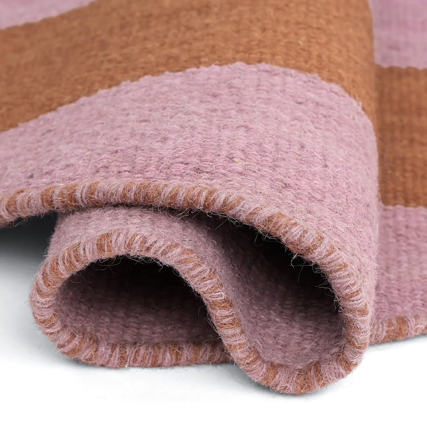 Rundt tæppe - Garine (orange/pink)