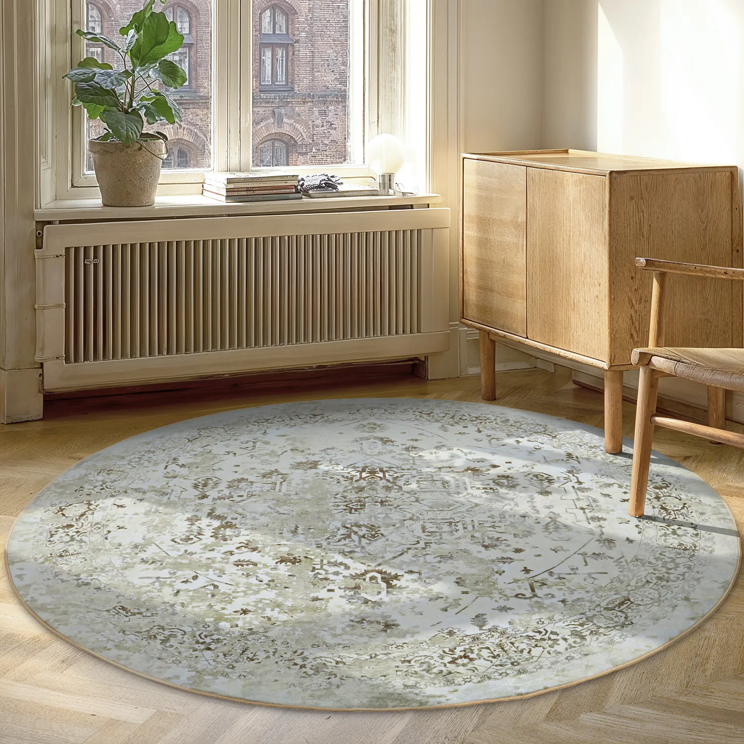 Rundt tæppe - Mateur (beige)