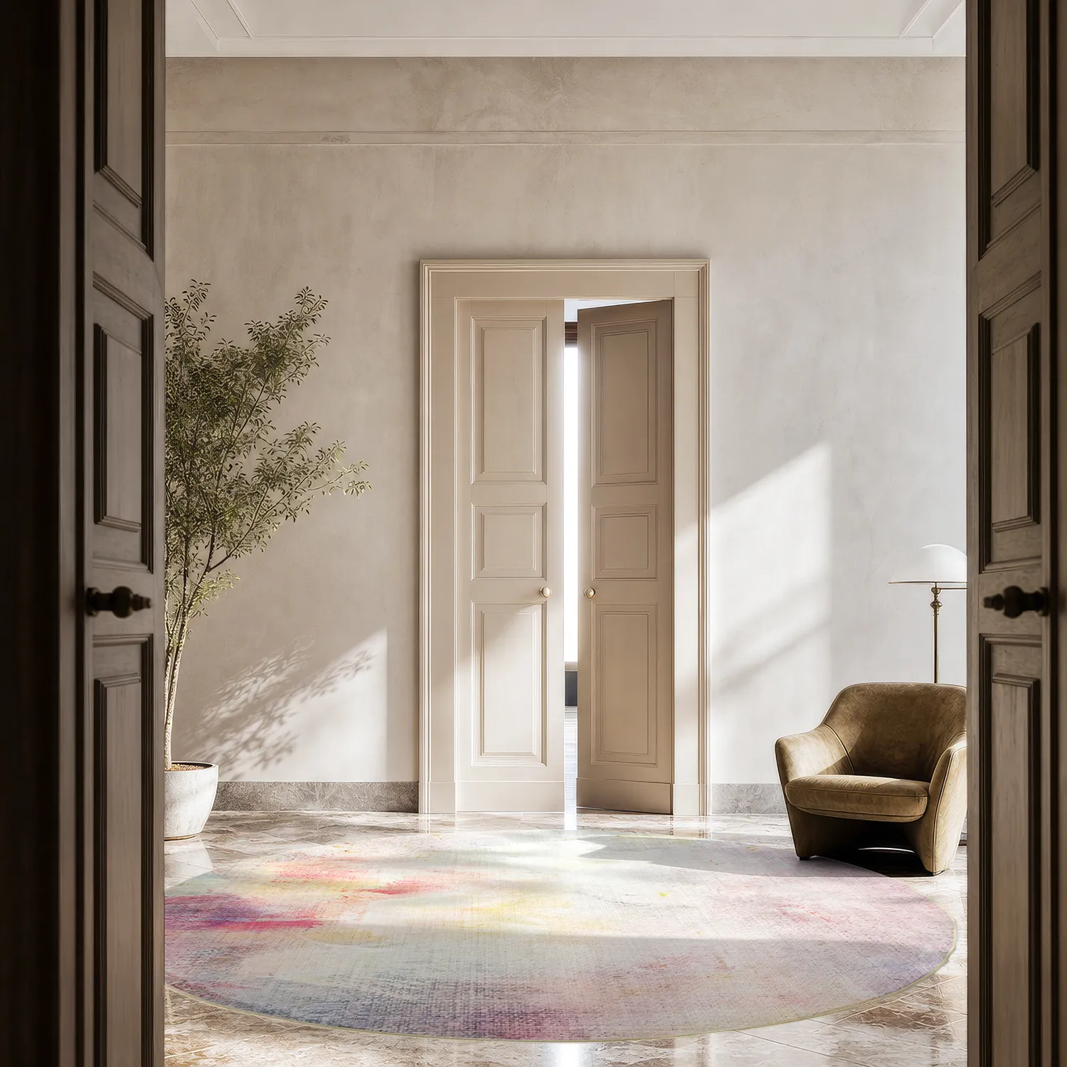 Rundt tæppe - Mogoro (multi)