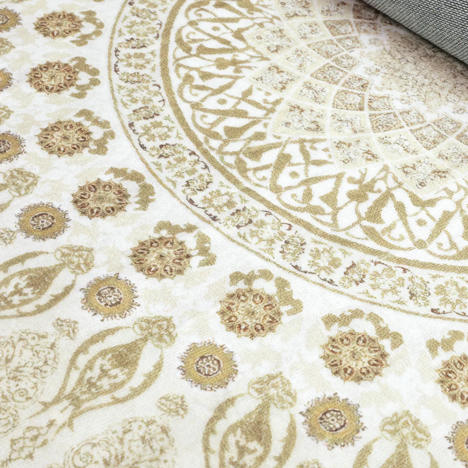 Rundt tæppe - Sandrigo (beige)