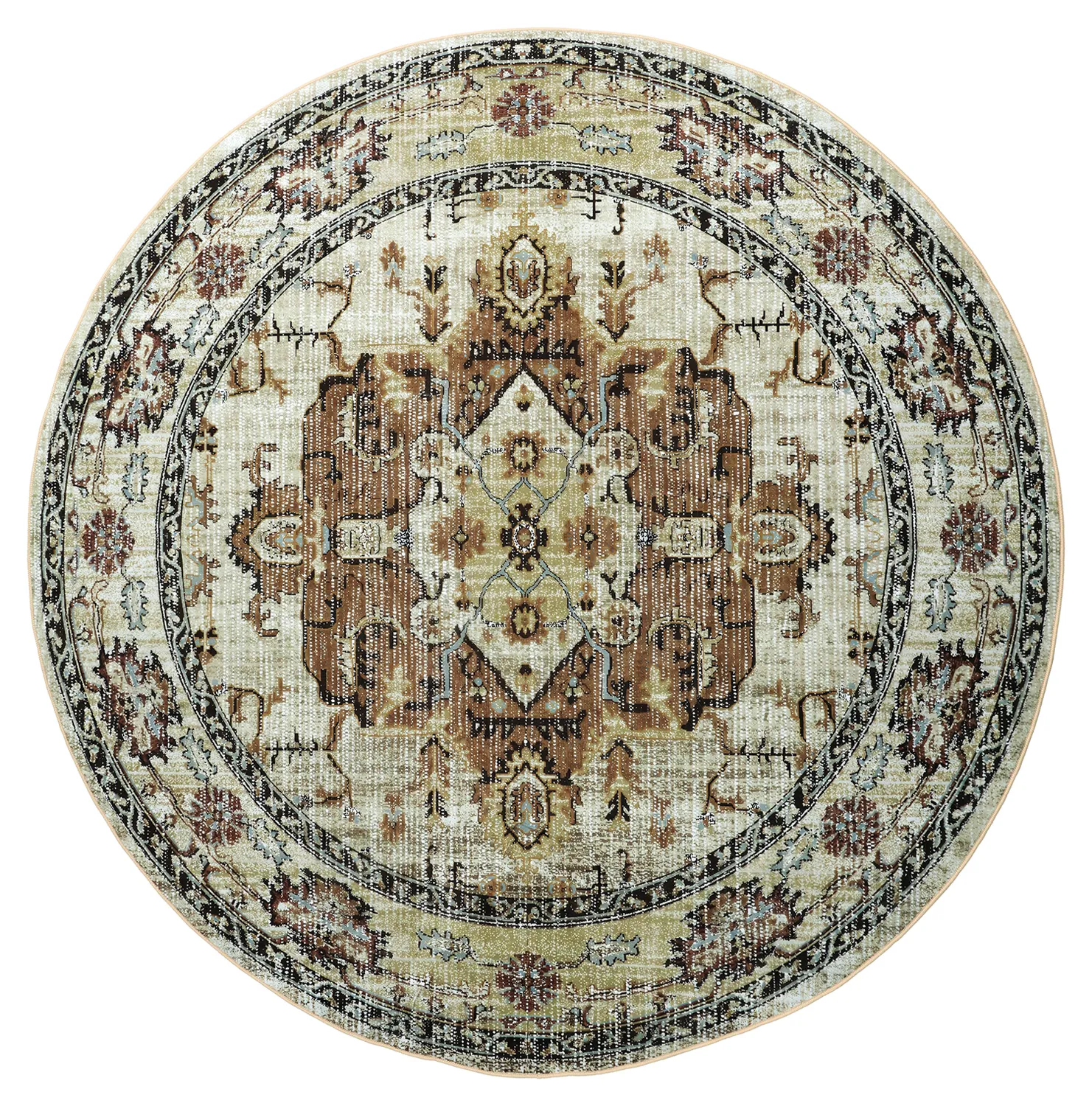Rundt tæppe - Siliana (beige)