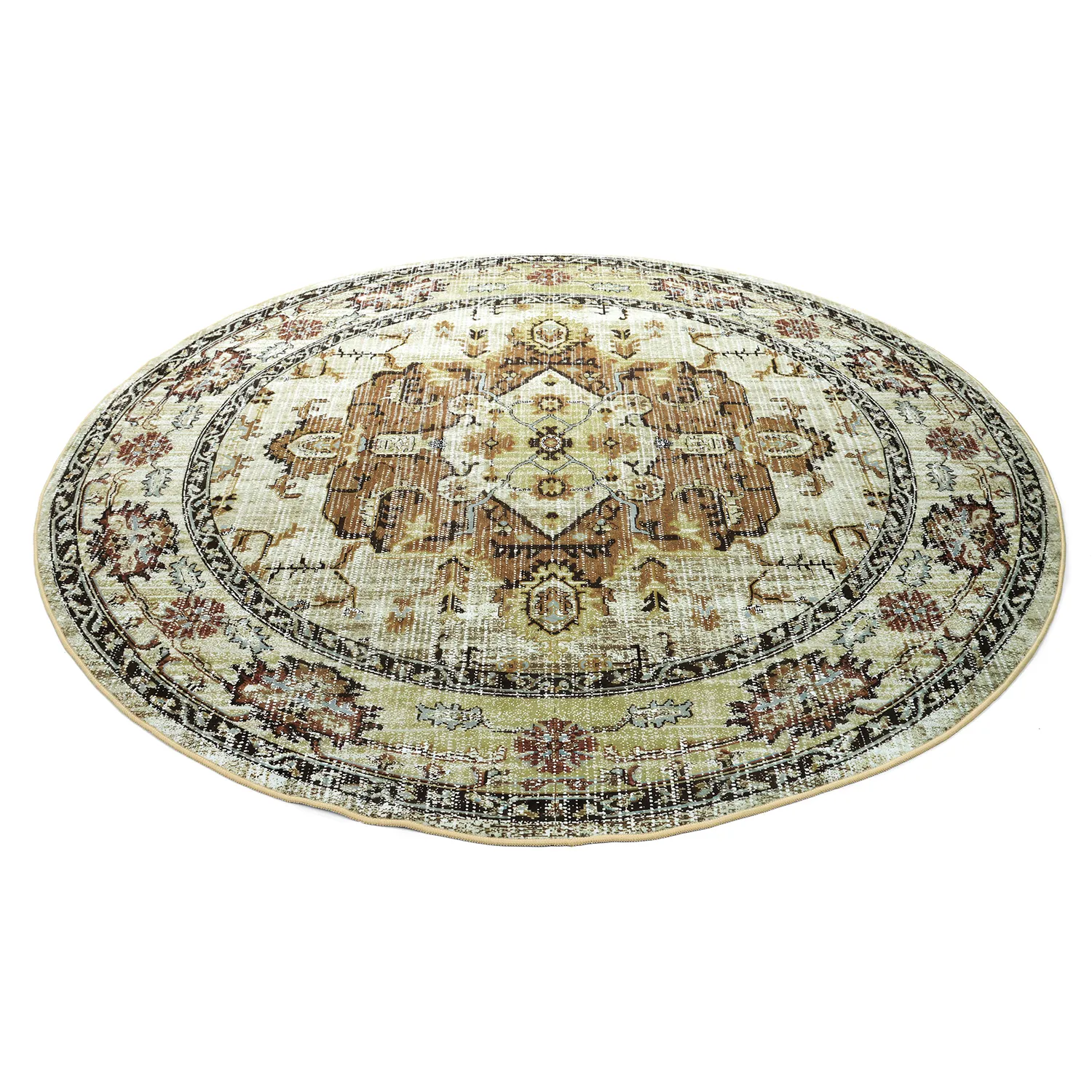 Rundt tæppe - Siliana (beige)