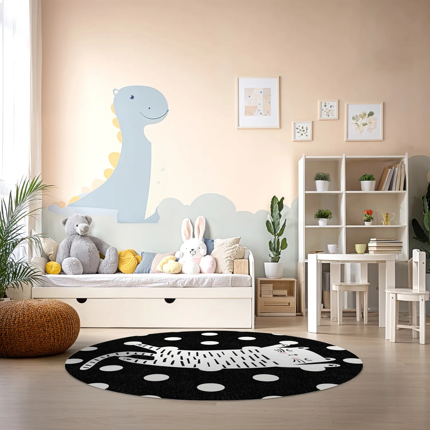 Runde tæpper - Sleepy Kitten (multi)