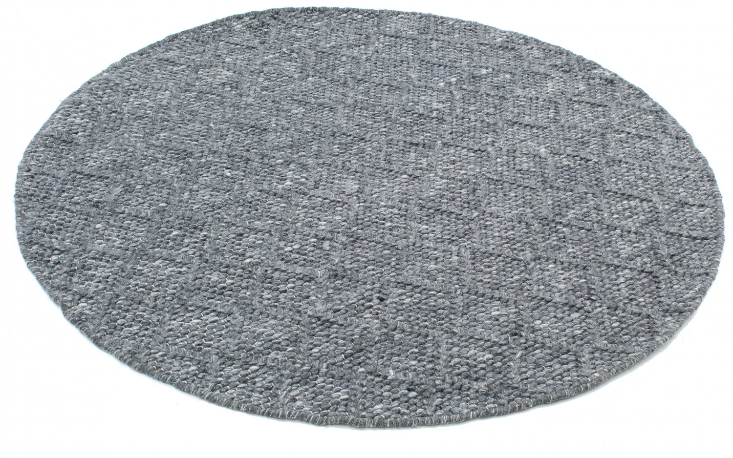 Runde tæpper - Rut (Mørk grå)