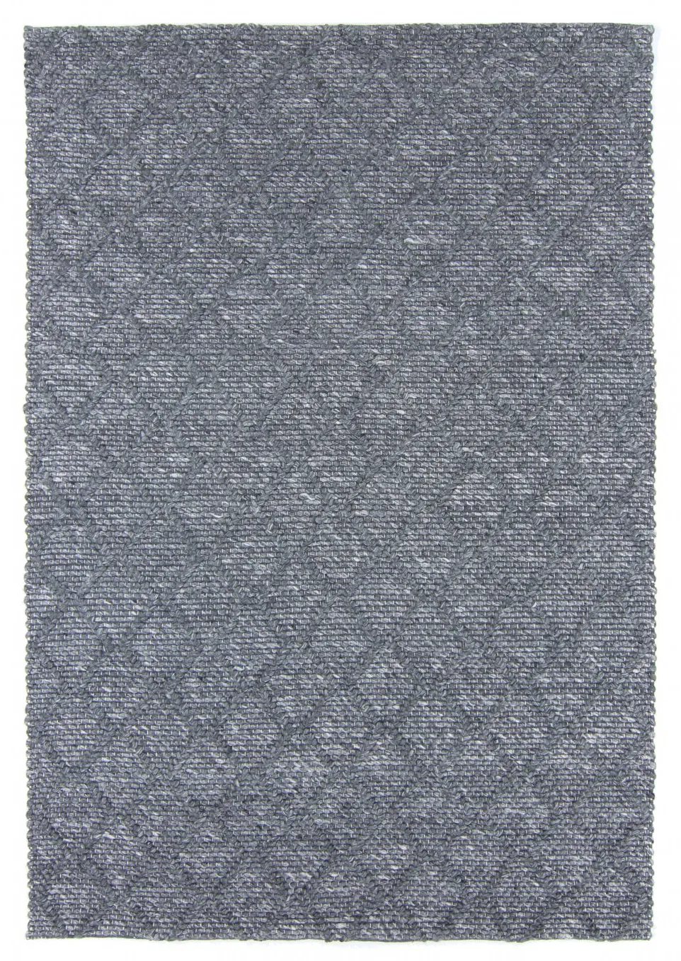 Uldtæppe - Rut (Mørk grå)