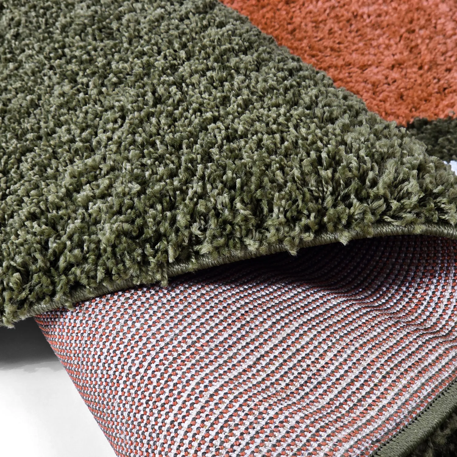 Ryatæpper - Alsace (grøn/hvid/orange)