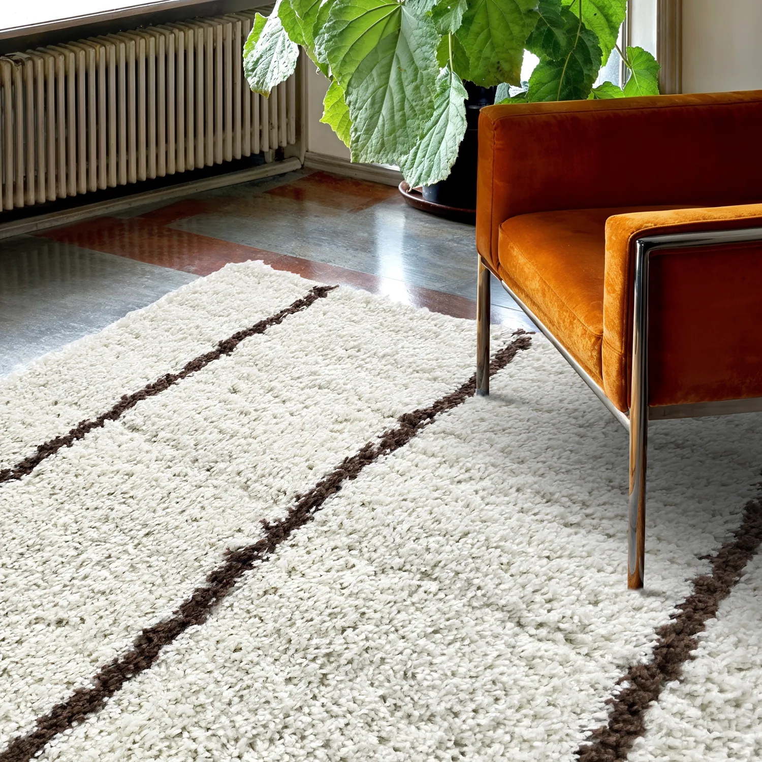 Ryatæpper - Eze (hvid/brun)