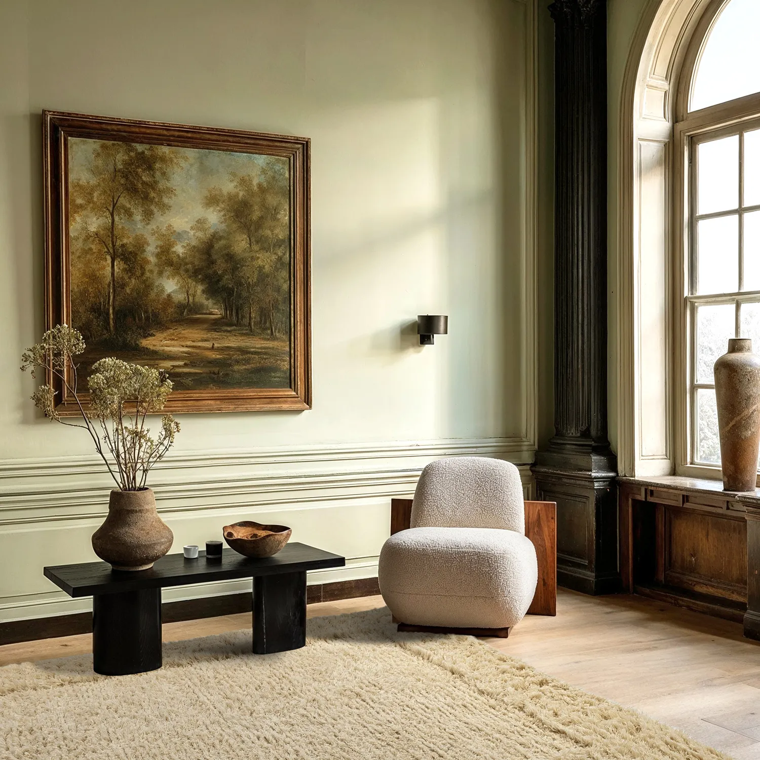 Ryatæpper - Melilla Hand Woven Wool Shaggy (natur)