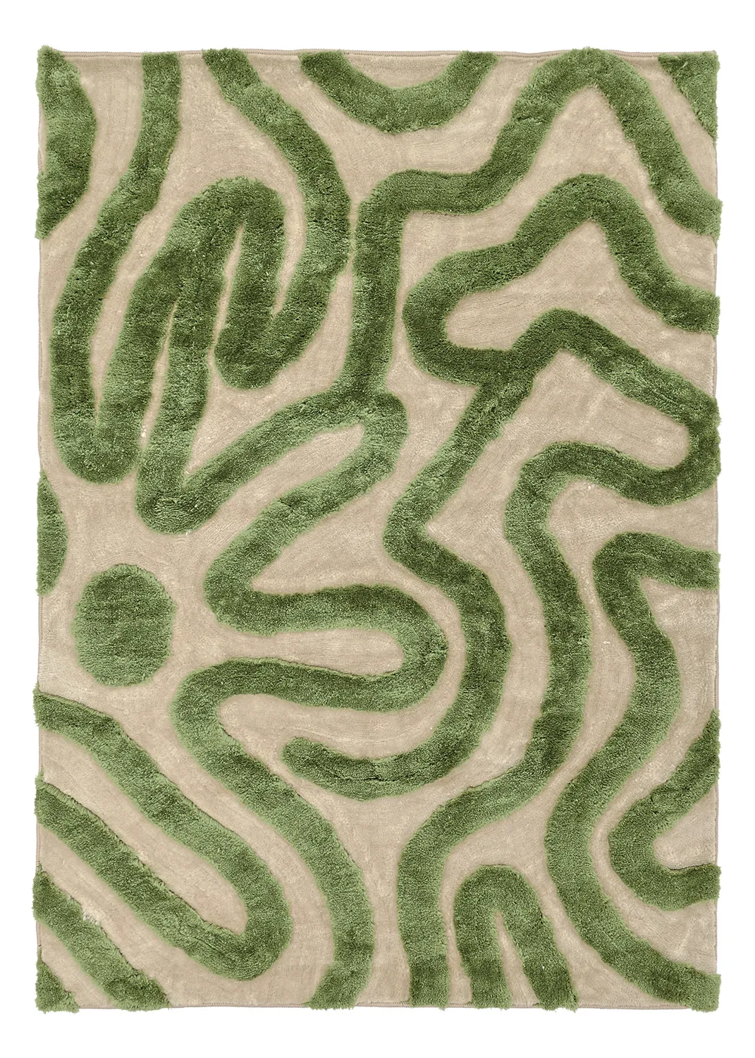 Ryatæpper - Akaba (creme/grøn)