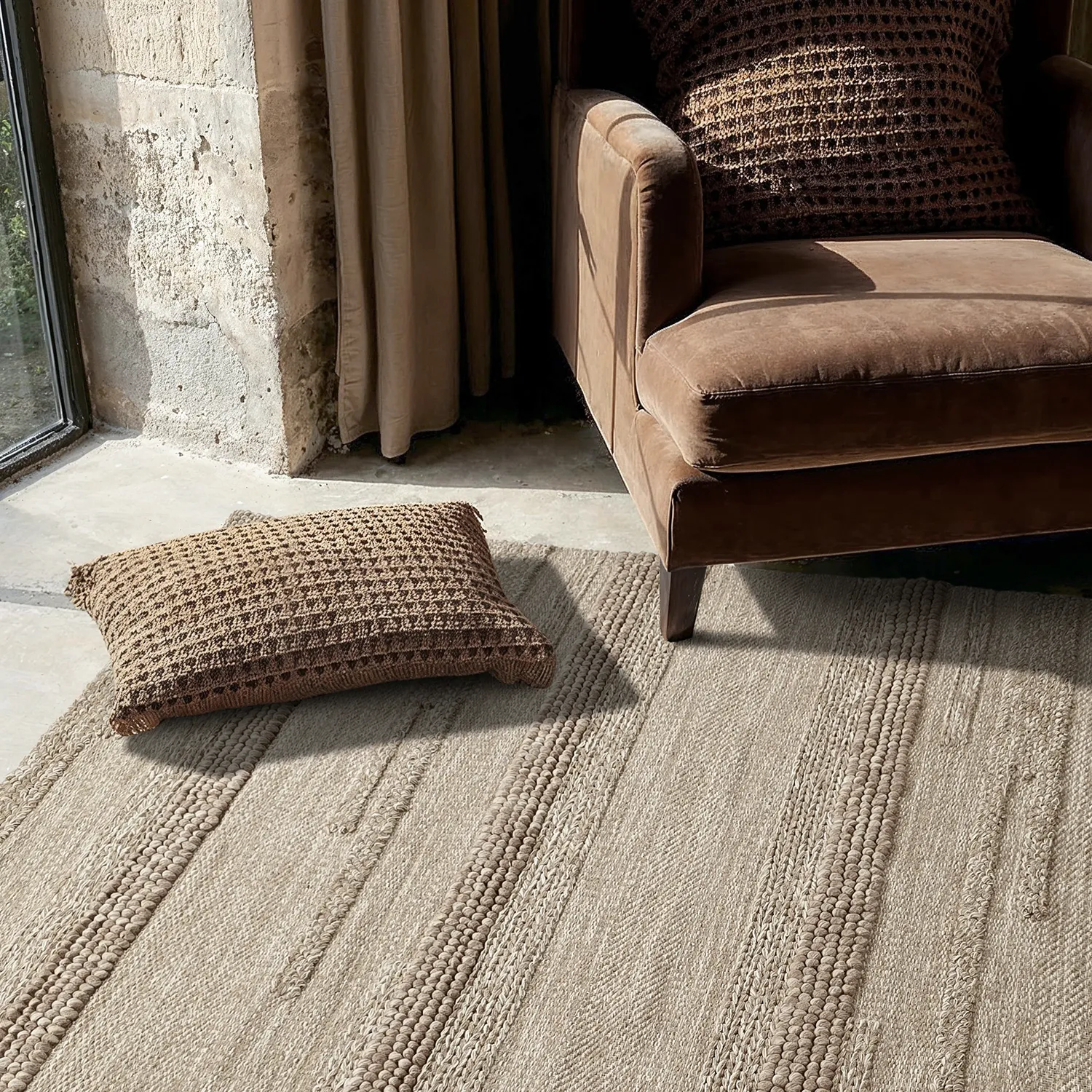 Uldtæppe - Almaty (beige)