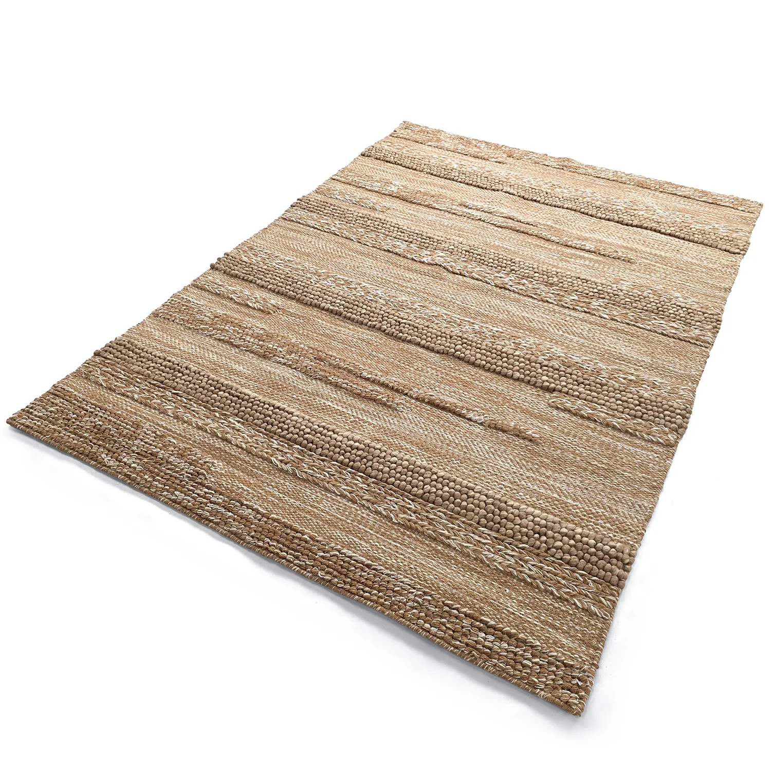 Uldtæppe - Almaty (lysebrun)